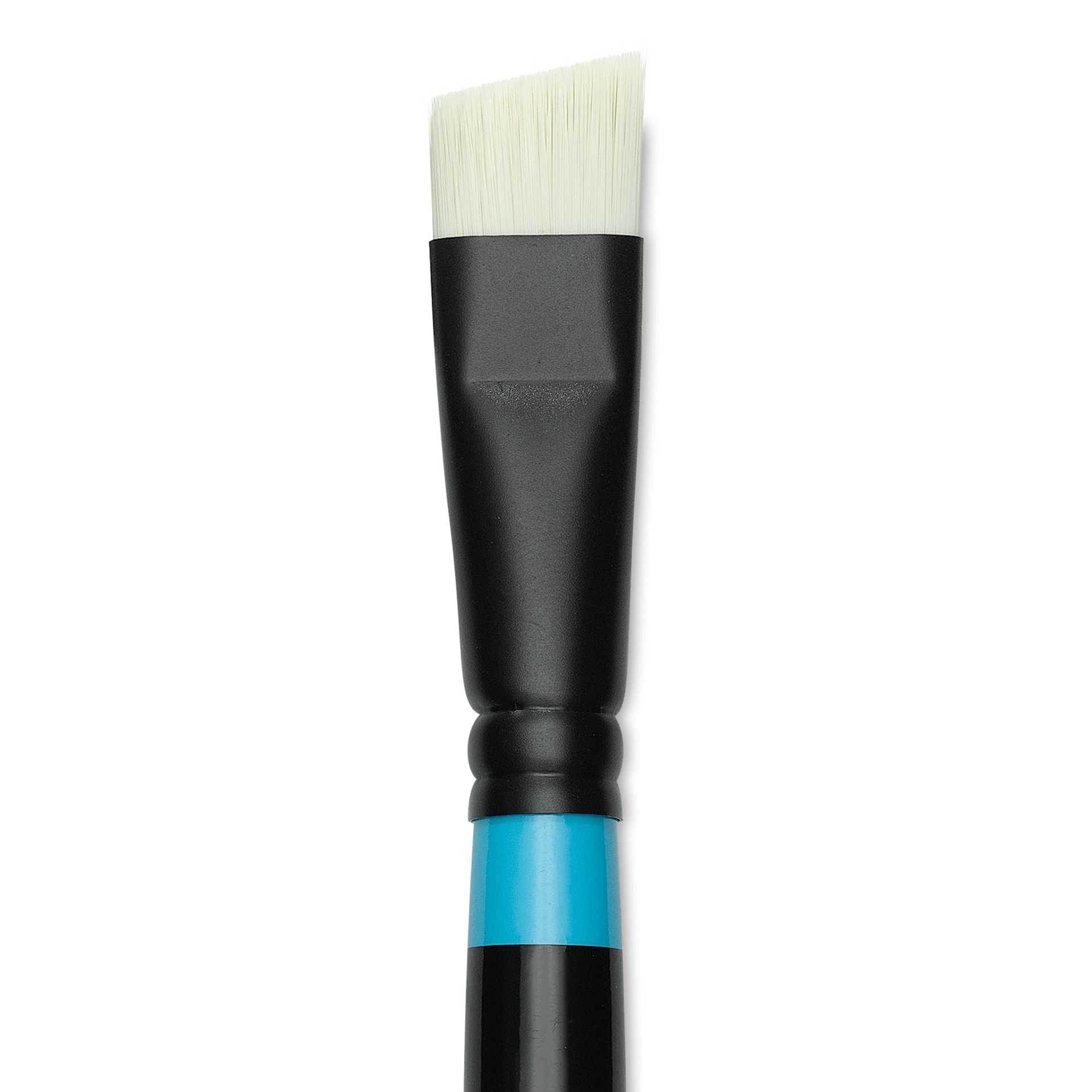 Princeton Series 6500 Aspen Synthetic Brush - Size 8, Short Angle Bright, Long Handle, close-up
