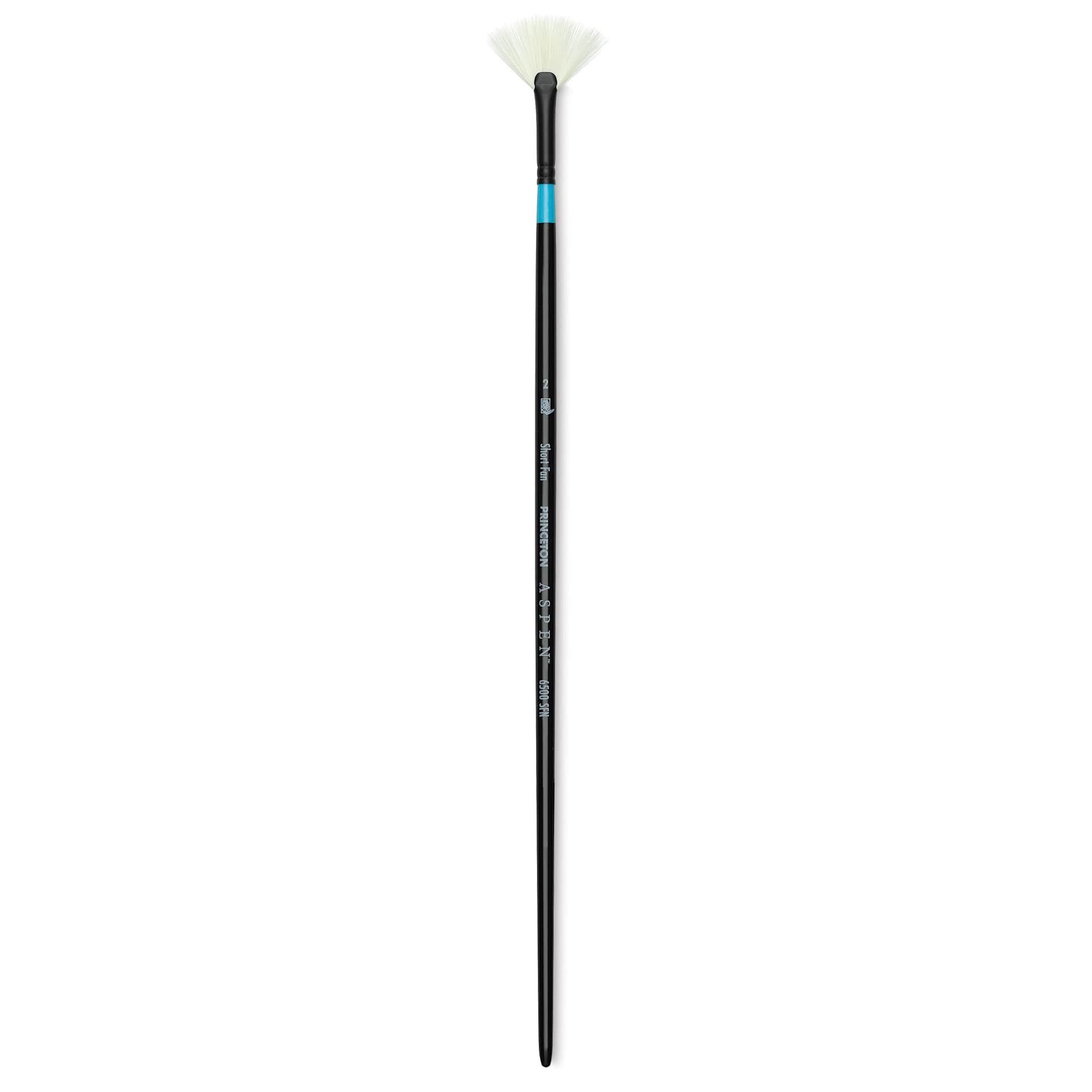 Princeton Series 6500 Aspen Synthetic Brush - Size 2, Short Fan, Long Handle
