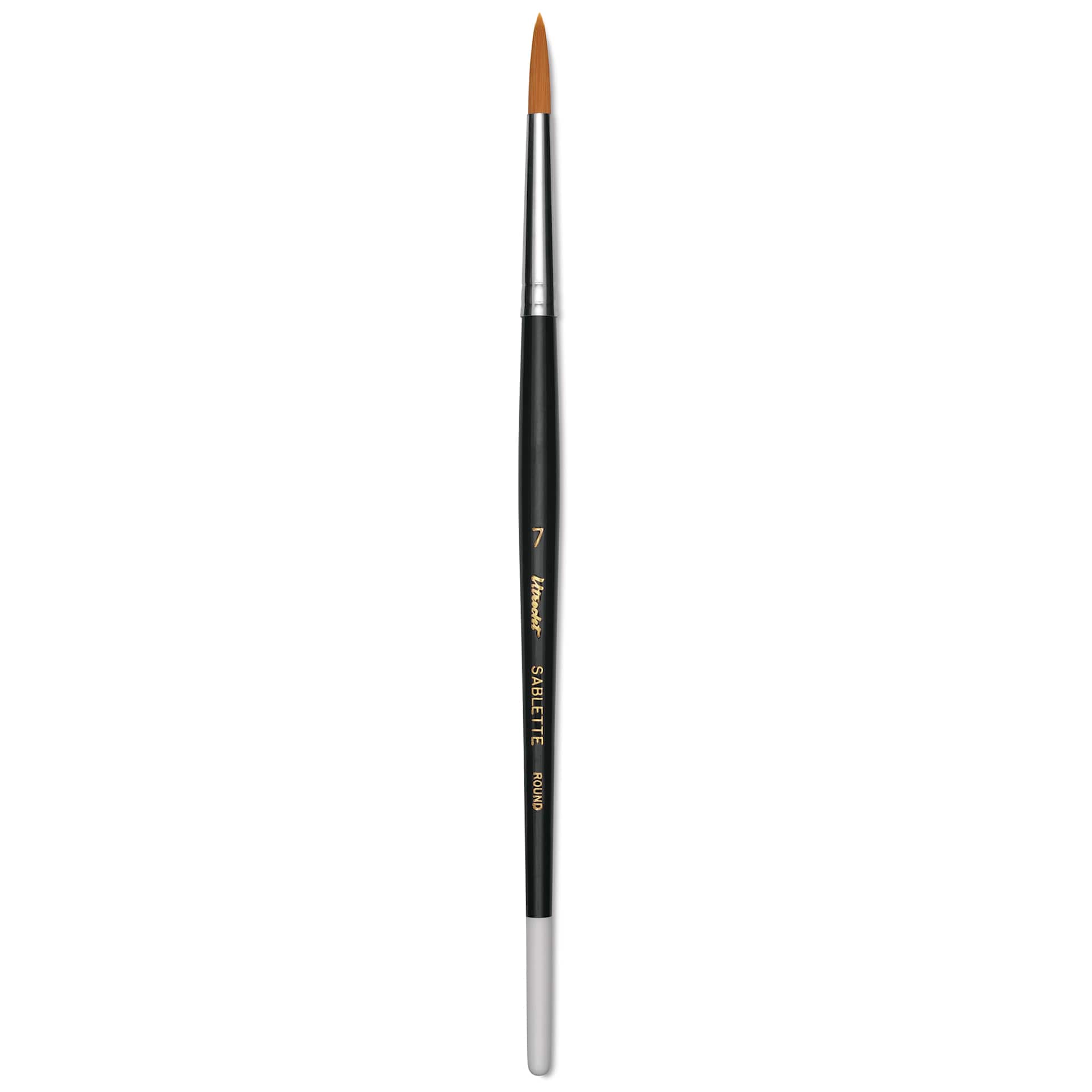 Utrecht Synthetic Sablette Round - Size 7, Short Handle