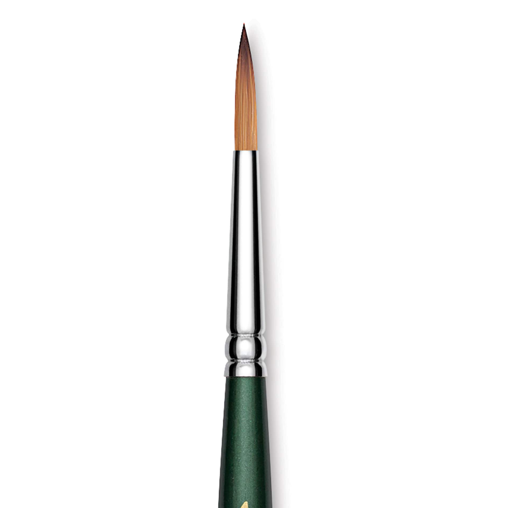 Utrecht Series 6150 Synthetic Golden Taklon Watercolor Brush - Round, Size 4, Short Handle