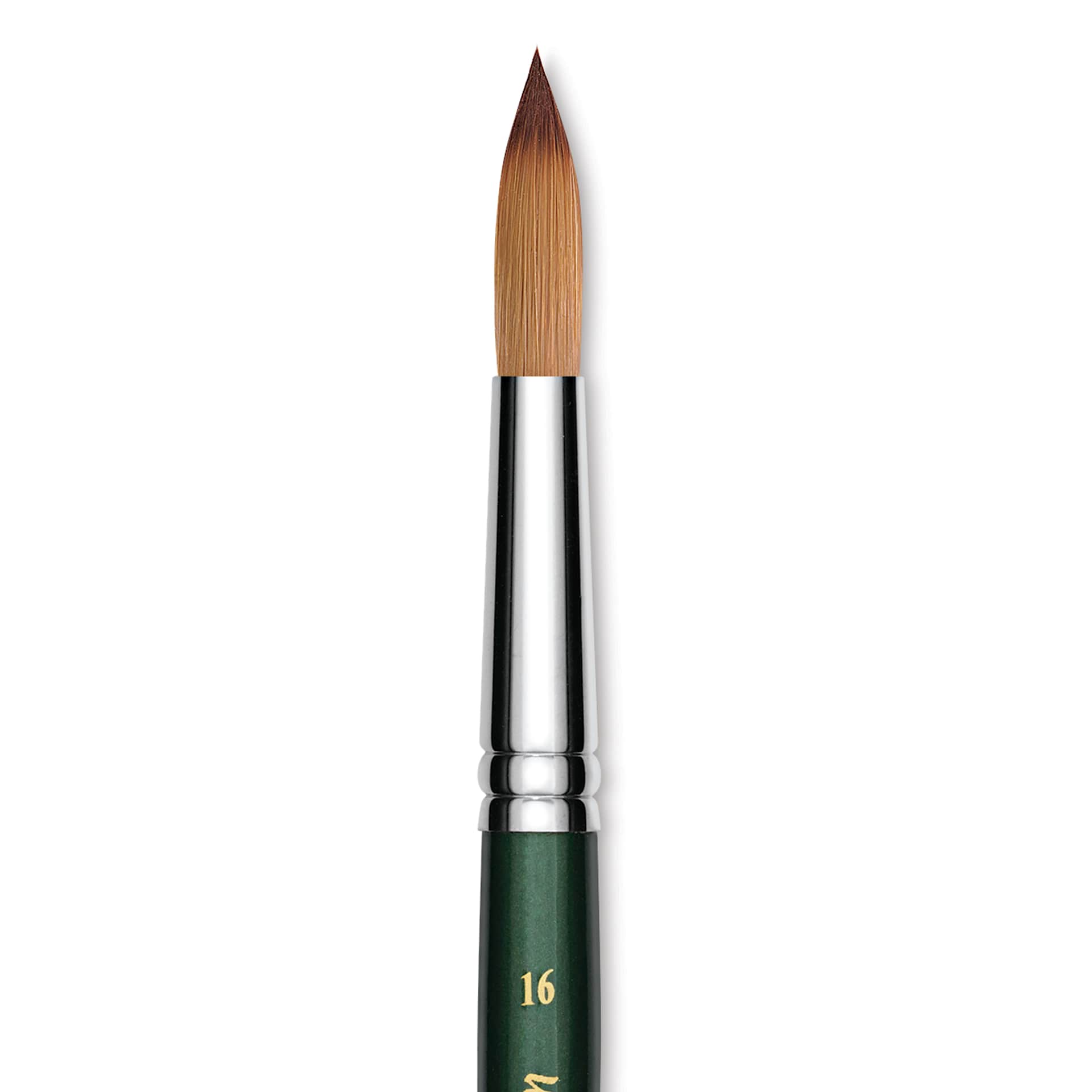 Utrecht Series 6150 Synthetic Golden Taklon Watercolor Brush - Round, Size 16, Short Handle