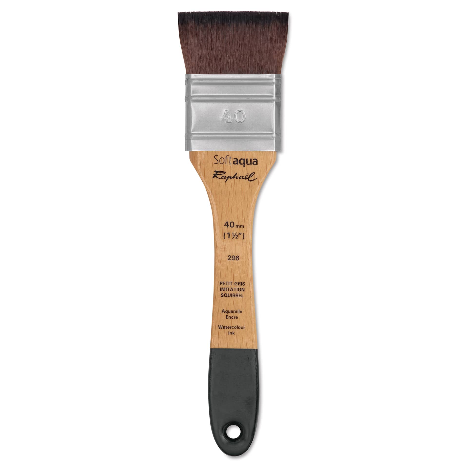 Raphaël Soft Aqua Brush - Short Handle, Large Flat, Size 40 Raphaël Soft Aqua Brush - Short Handle, Large Flat, Size 40