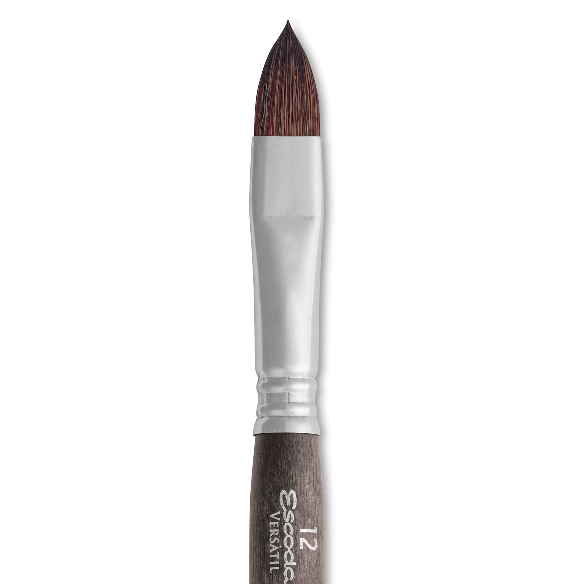 Escoda Versatil Travel Brush - Filbert, Short Handle, Size 12, close-up