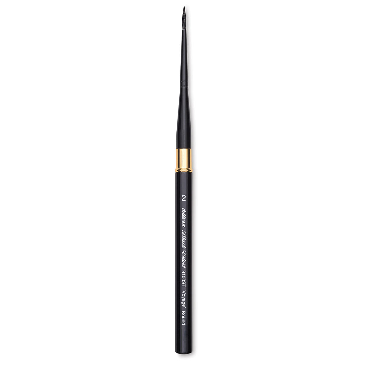 Silver Brush Black Velvet Voyage Brush - Travel Round, Size 2