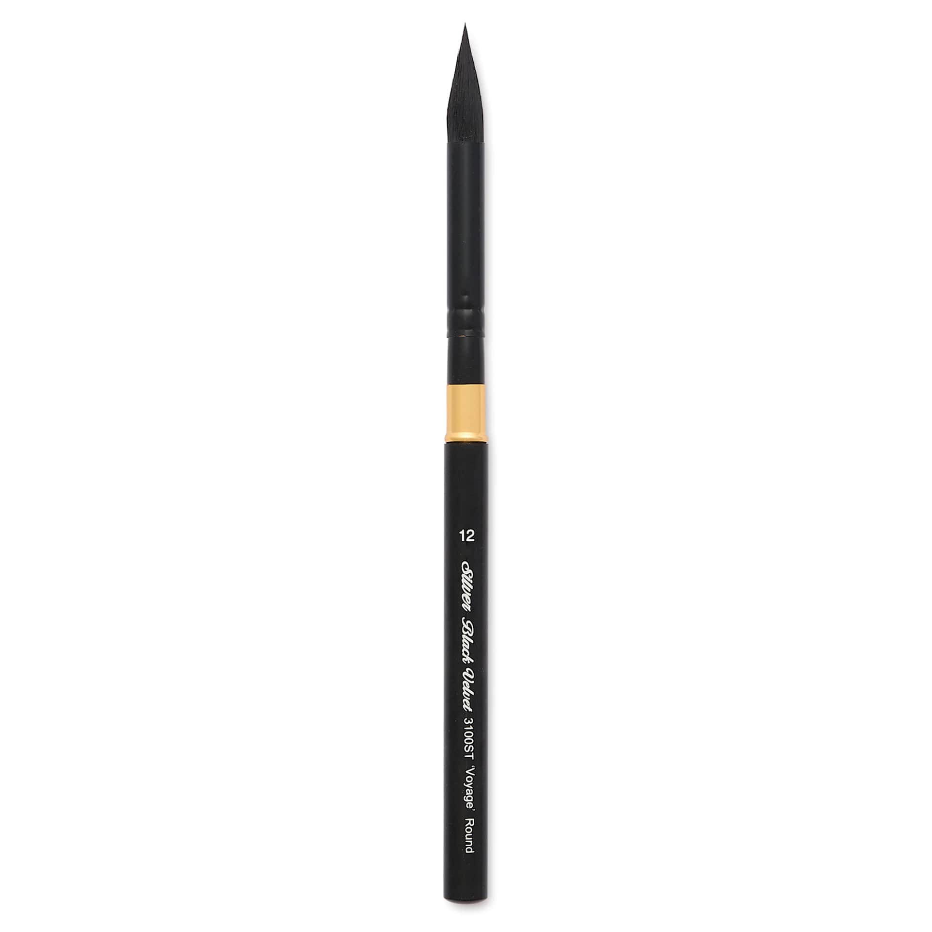 Silver Brush Black Velvet Voyage Brush - Travel Round, Size 12