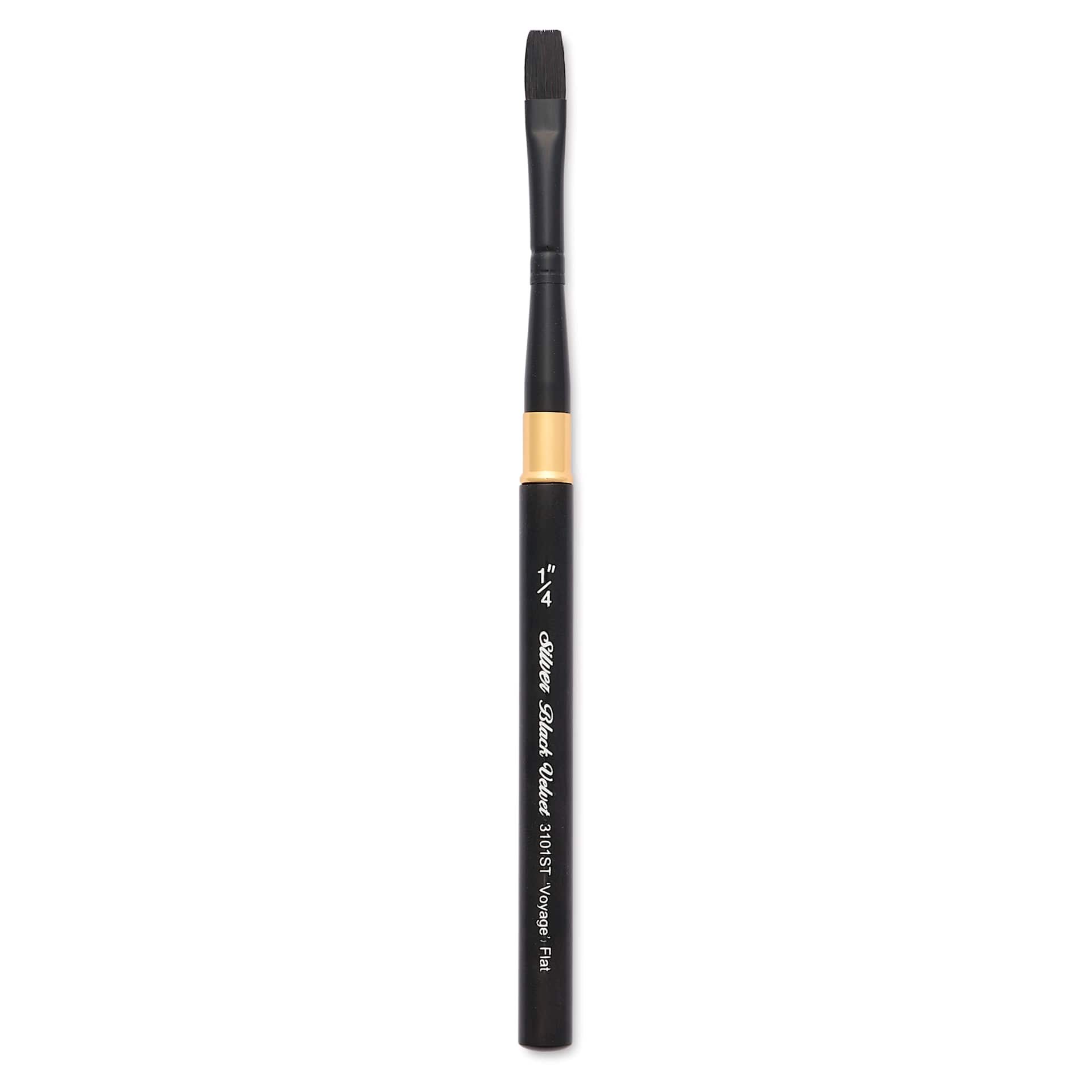 Silver Brush Black Velvet Voyage Brush - Travel Flat, 1/4"