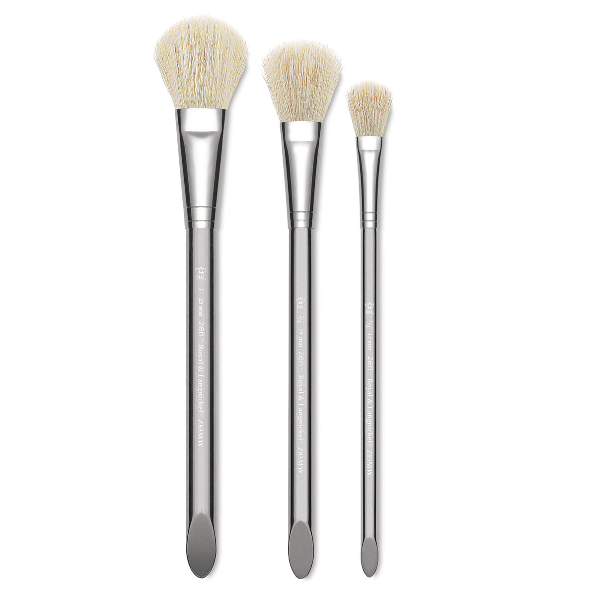 Royal & Langnickel Zen Natural Goat Hair Brushes - White Goat (full length) Royal & Langnickel Zen Natural Goat Hair Brushes - White Goat (full length)