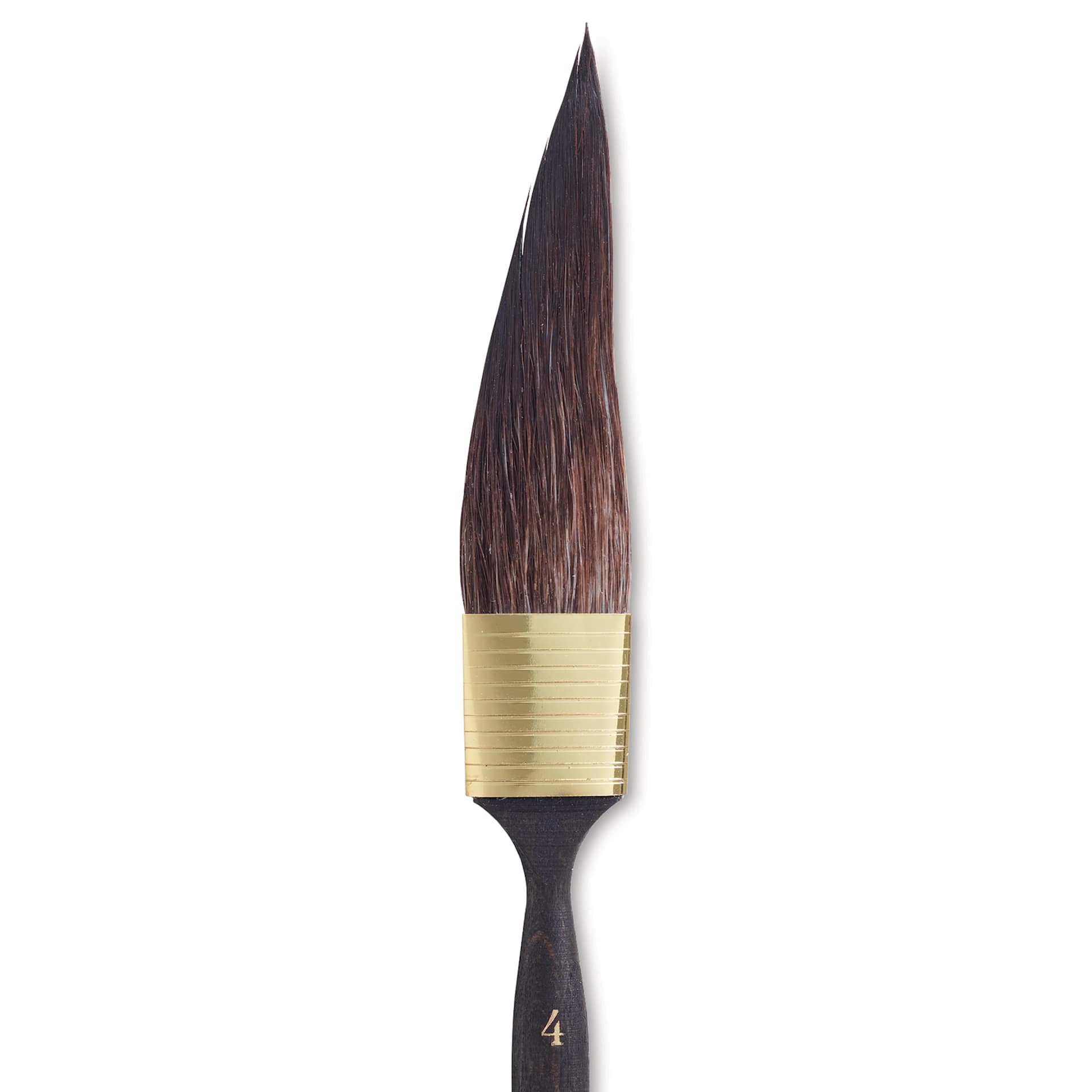 Da Vinci Casaneo Synthetic Squirrel Watercolor Brush - Dagger Striper, Size 4, Short Handle, Synthetic, close up