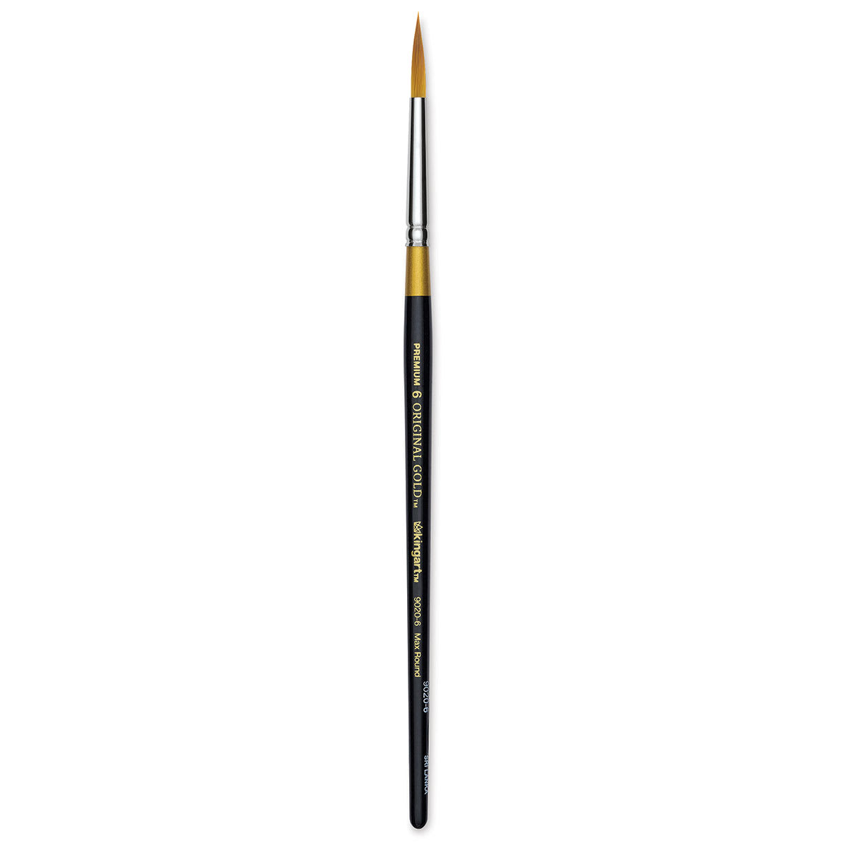 Kingart Original Gold Brush - Ultra Round, Size 6, Short Handle