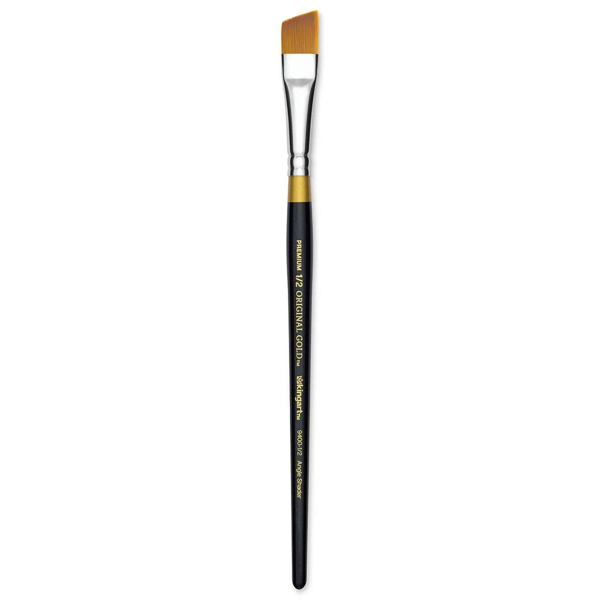 Kingart Original Gold Brush - Angular Shader, 1/2'', Short Hande