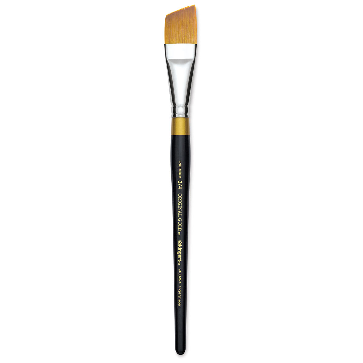 Kingart Original Gold Brush - Angular Shader, 3/4'', Short Handle