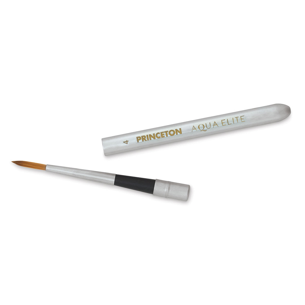 Princeton Aqua Elite Series 4850 Synthetic Brush - Travel Round, Size 4 (cap separate from handle)