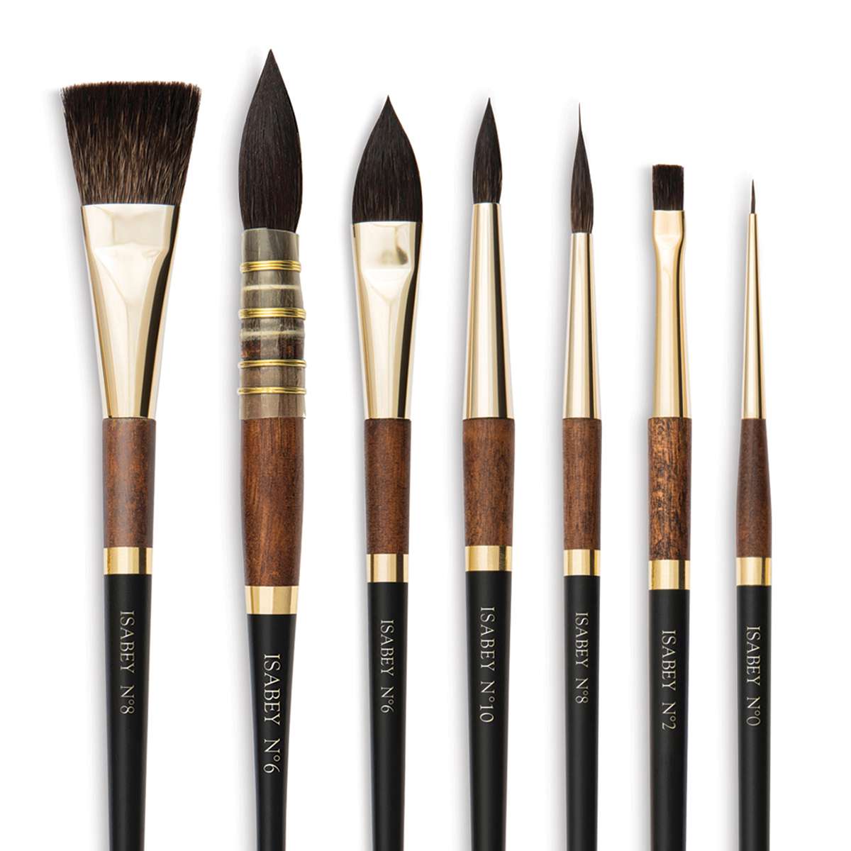 Isabey Vintage Siberian Blue Squirrel Brushes - Closeup of tip of Brushes
