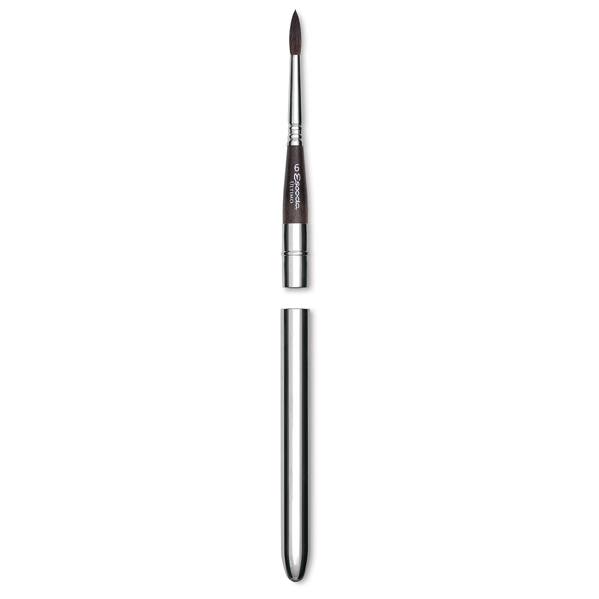 Escoda Último Synthetic Squirrel Brush - Travel Round, Size 6 (handle separated from cap)