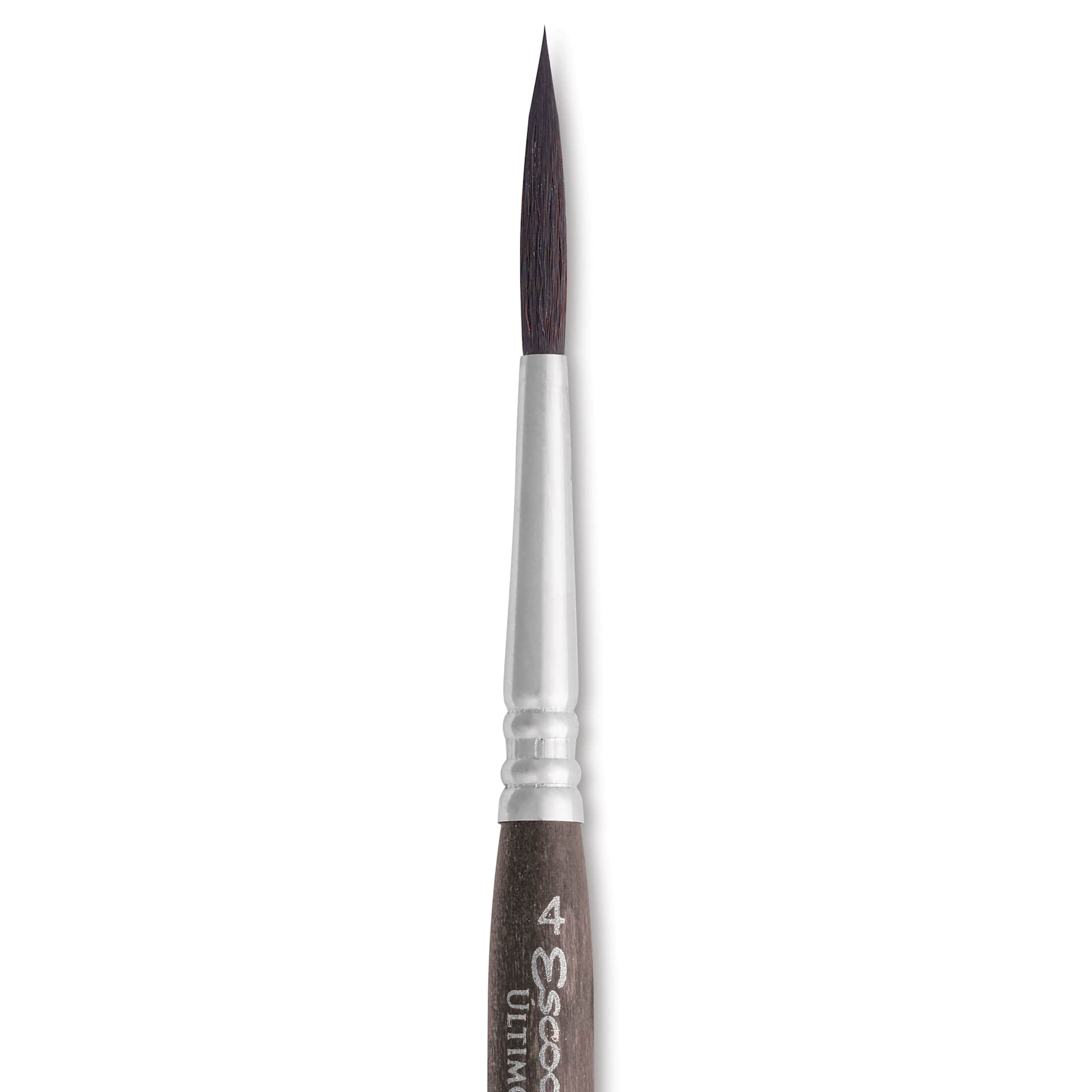 Escoda Último Synthetic Squirrel Brush - Travel Rigger, Size 4, close-up