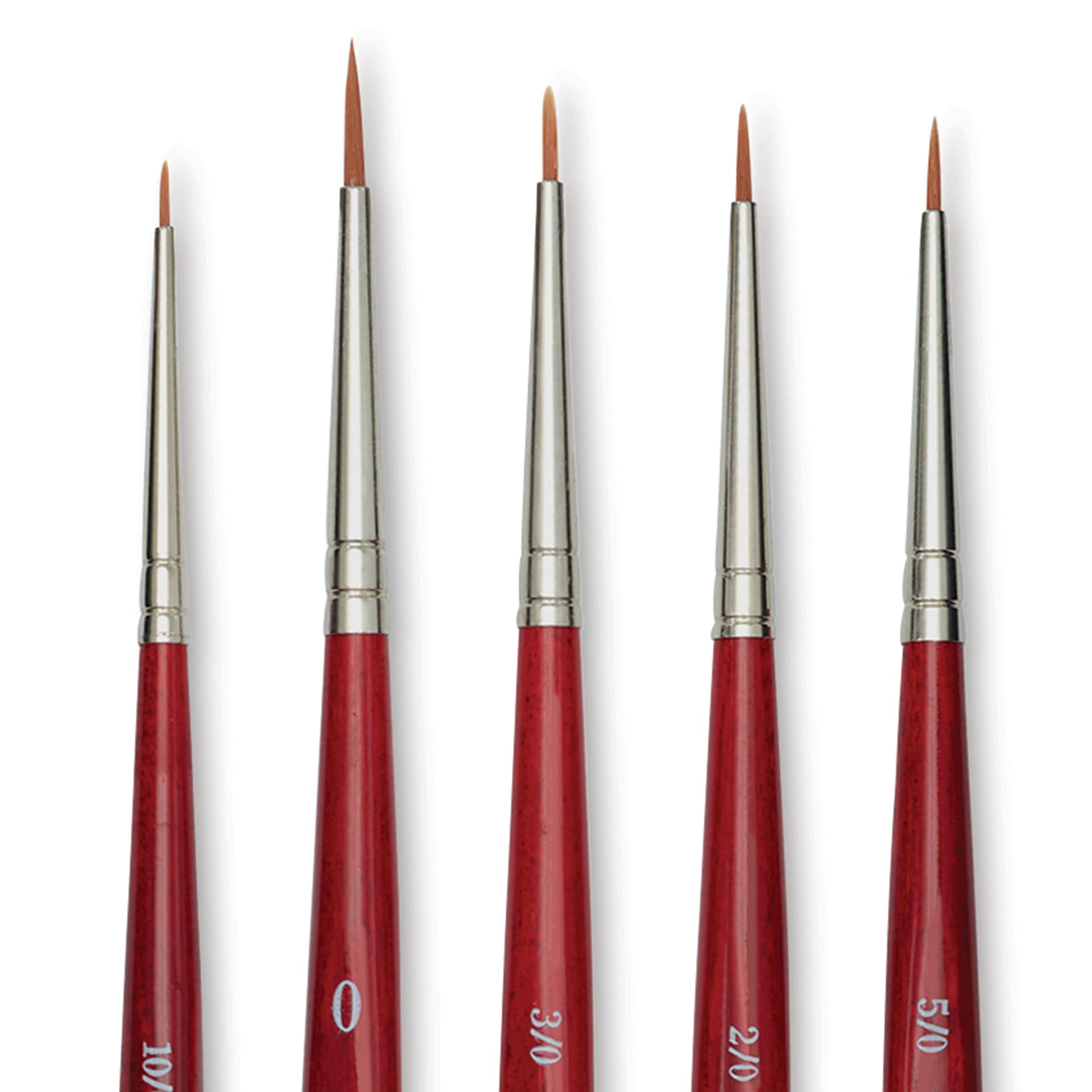Da Vinci Cosmotop Spin Brushes - Round, Short Handle, Mini Detail Set of 5