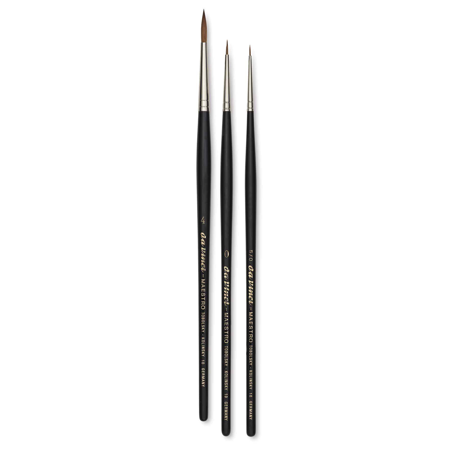 Da Vinci Maestro Kolinsky Brushes - 10 Round, Box Set of 3