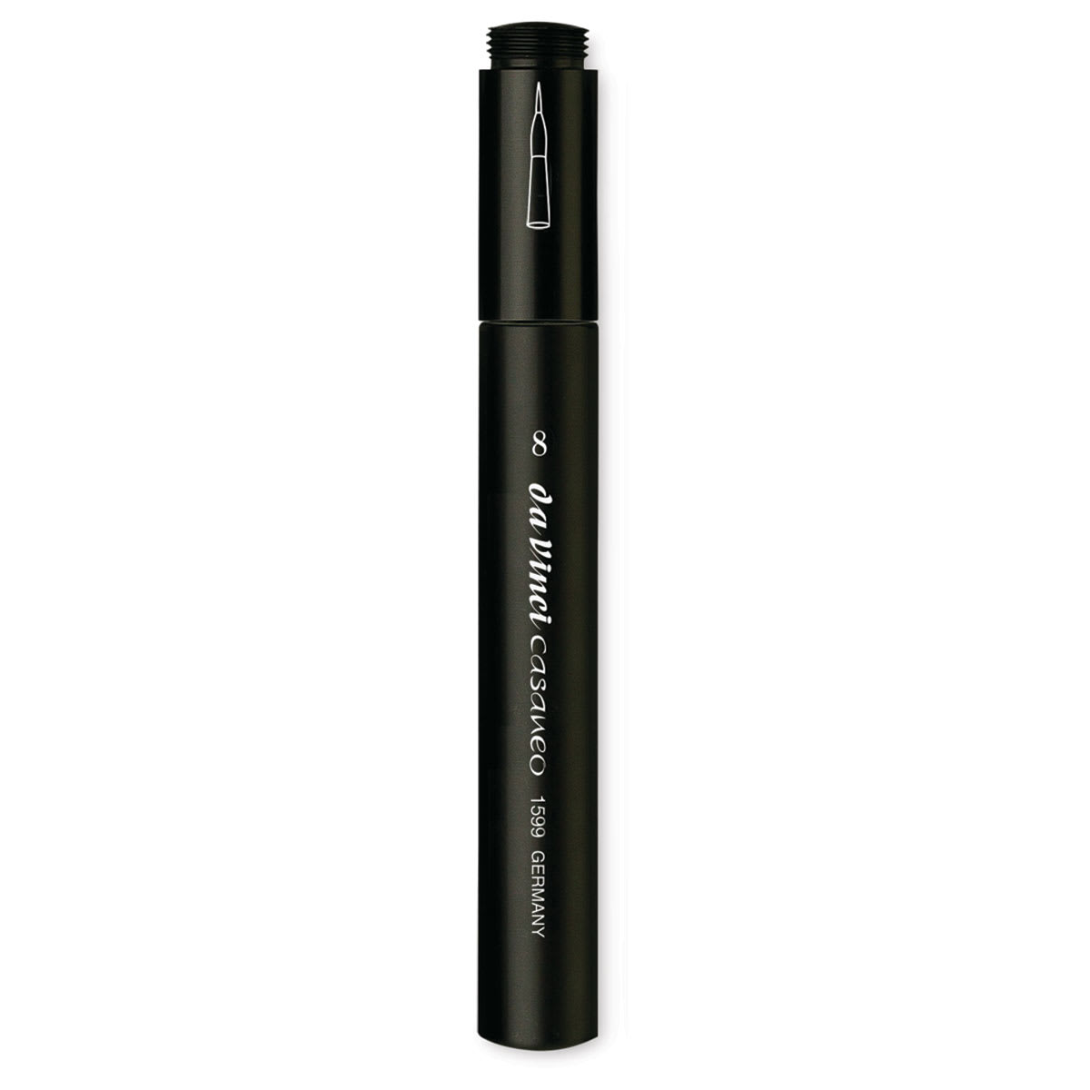 Da Vinci Casaneo Synthetic Squirrel Watercolor Brush - Travel Inlaid Liner, Size 8, Short Handle (cap on brush)