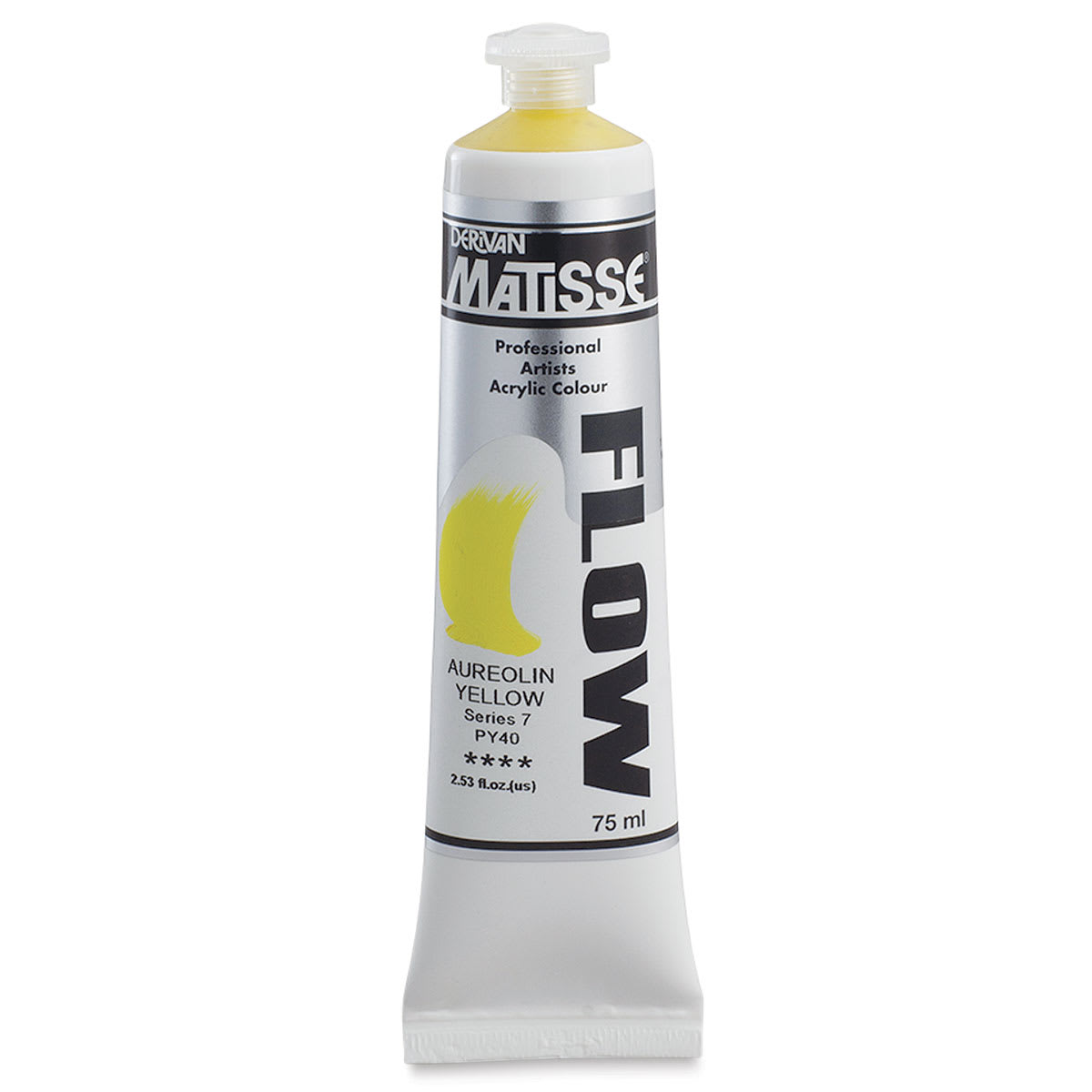 Matisse Flow Acrylic Paint - Aureolin Yellow, 75 ml