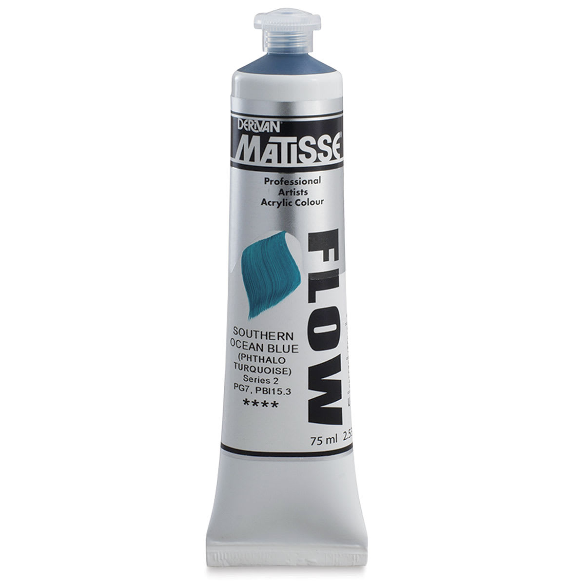 Matisse Flow Acrylic Paint - Southern Ocean Blue, 75 ml