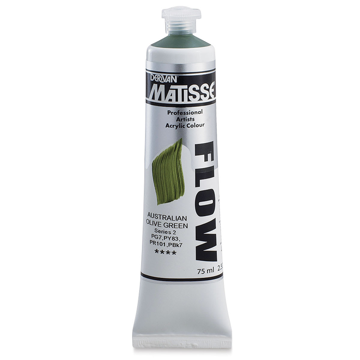 Matisse Flow Acrylic Paint - Australian Olive Green, 75 ml