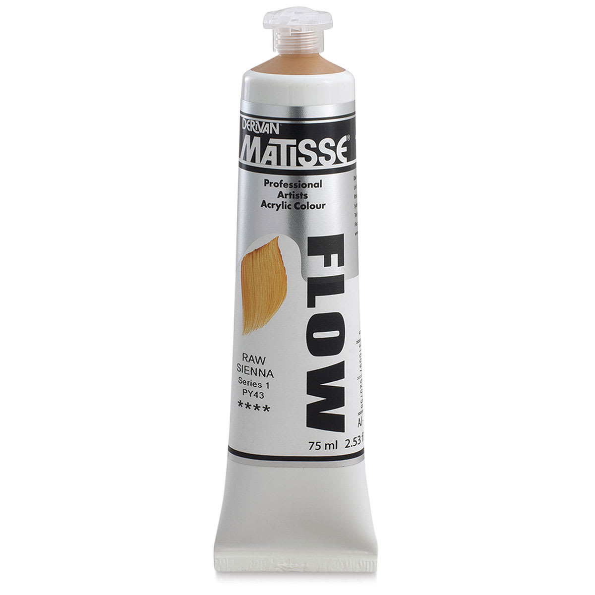 Matisse Flow Acrylic Paint - Raw Sienna, 75 ml