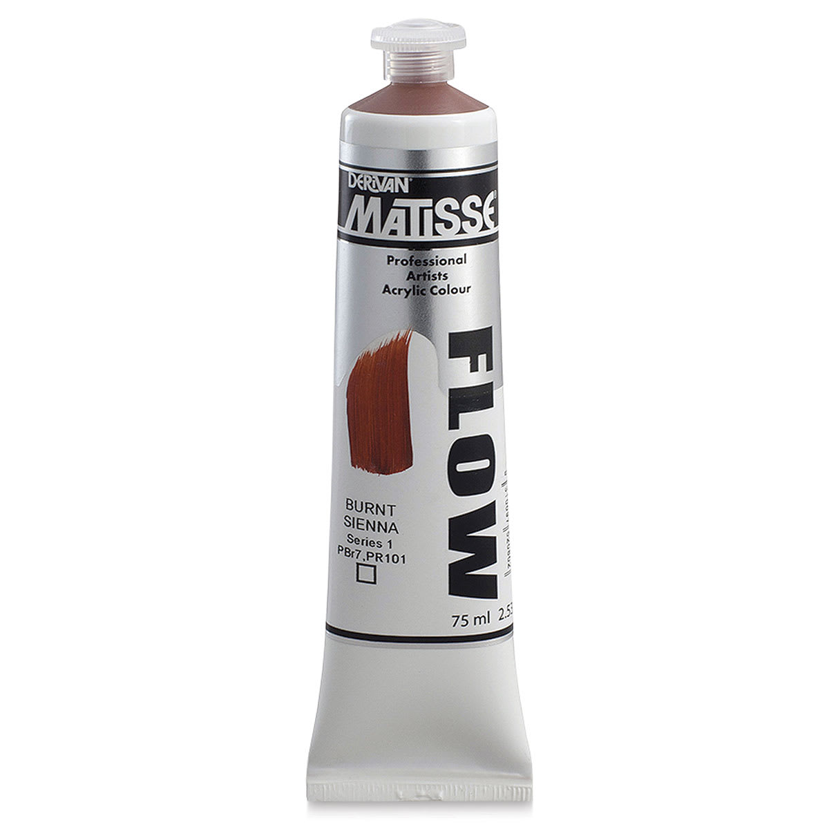 Matisse Flow Acrylic Paint - Burnt Sienna, 75 ml