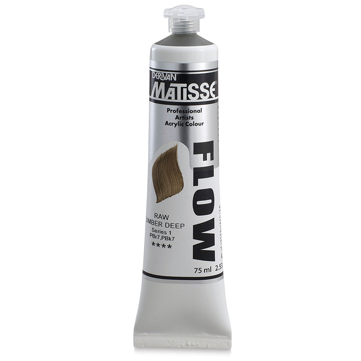 Matisse Flow Acrylic Paint - Raw Umber Deep, 75 ml