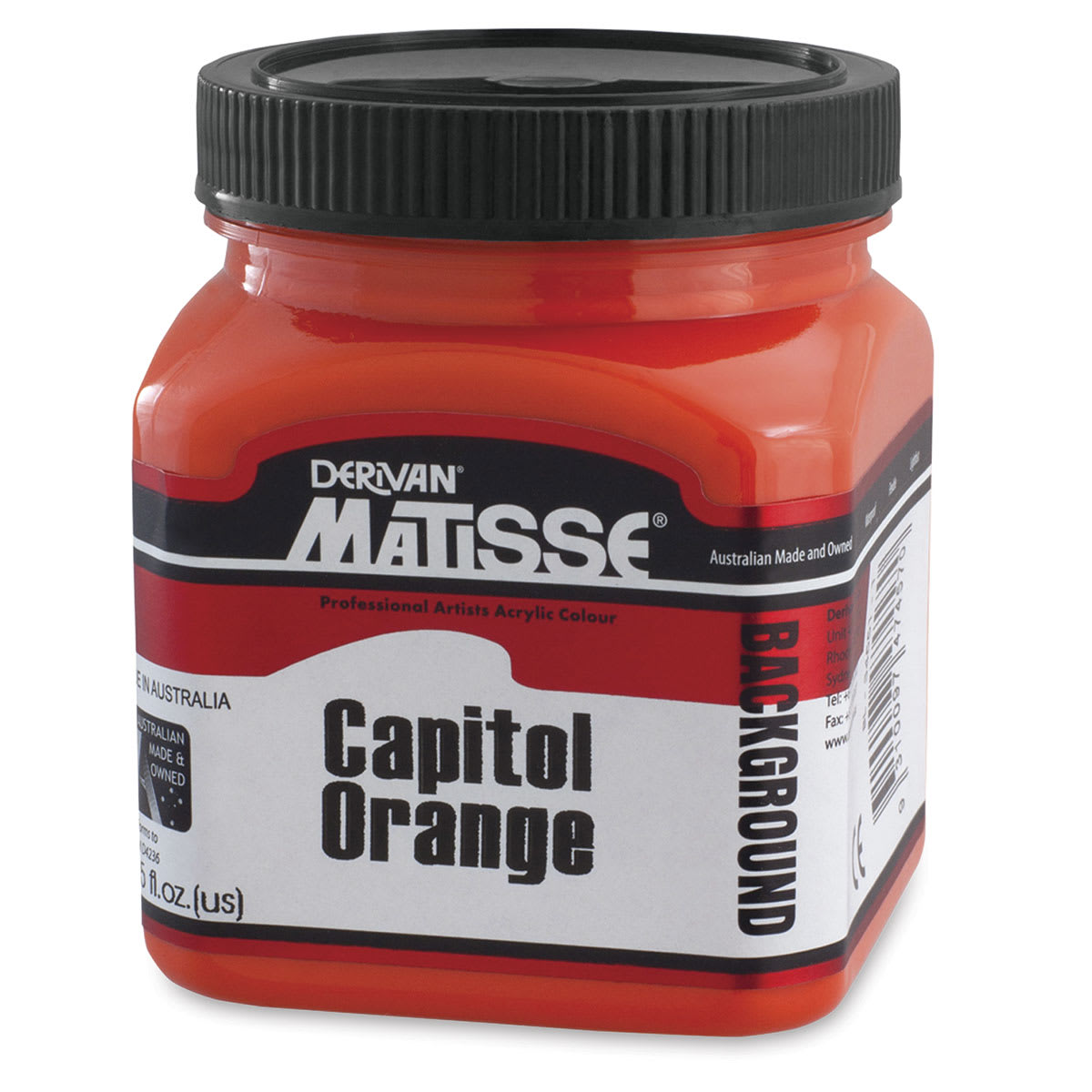 Matisse Background Colors Acrylic Paint - Capitol Orange, 250 ml