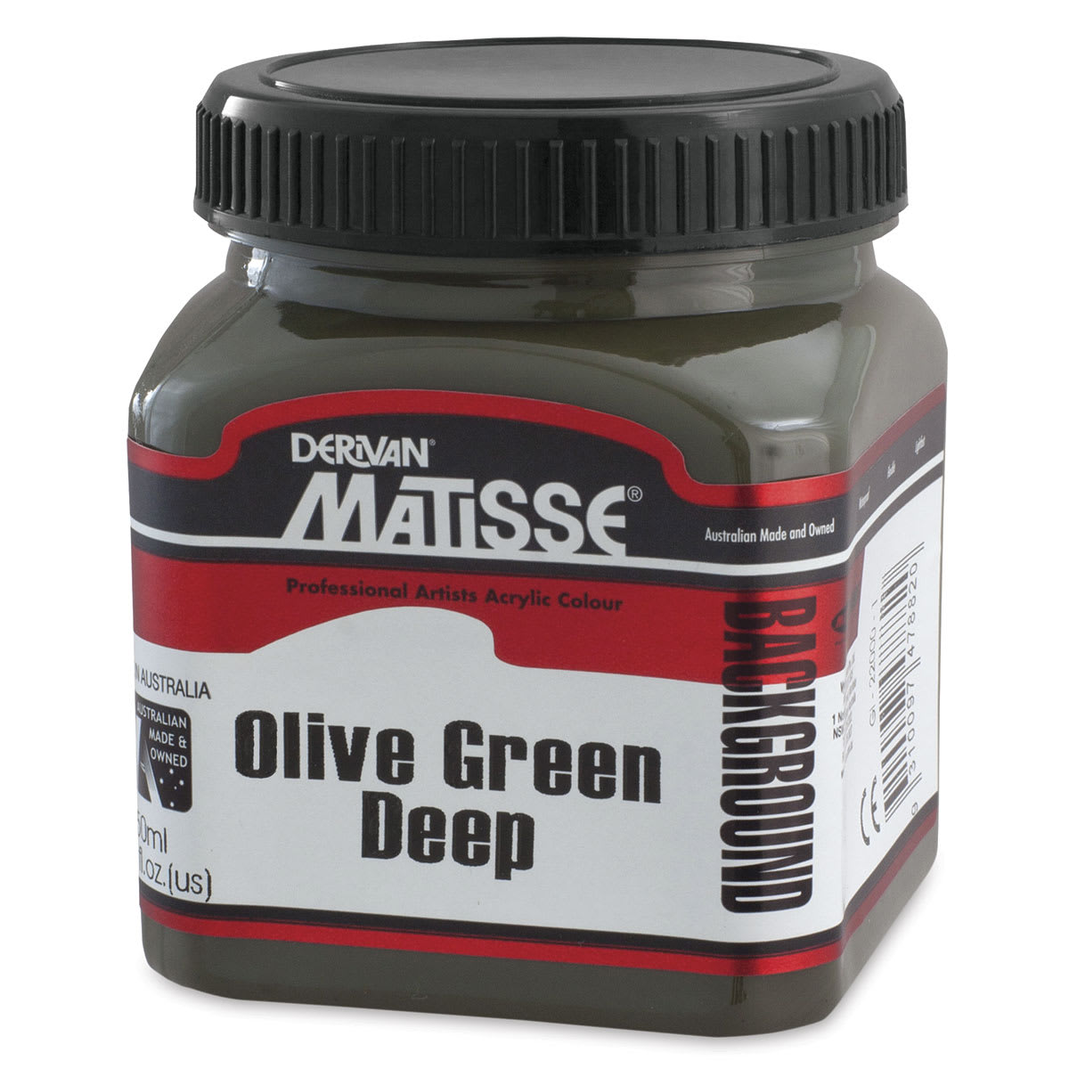 Matisse Background Colors Acrylic Paint - Olive Green Deep, 250 ml