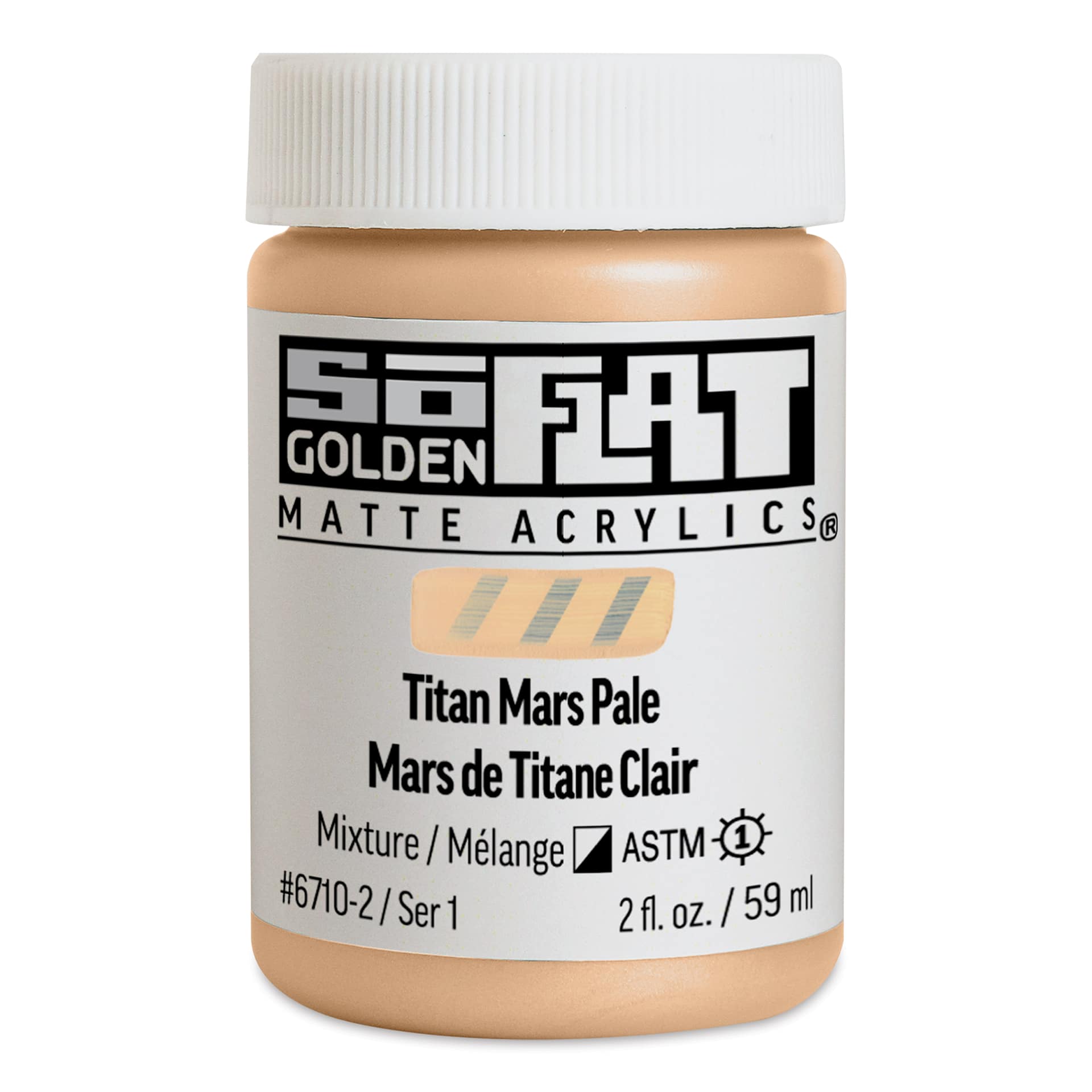Golden SoFlat Matte Acrylic Paint - Titan Mars Pale, 59 ml, Jar