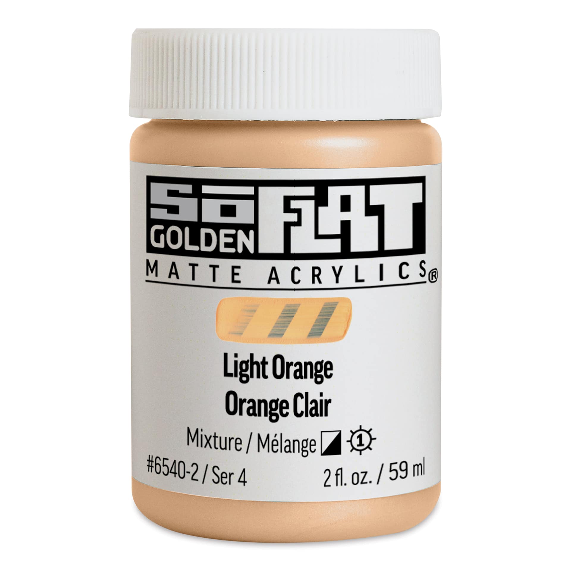 Golden SoFlat Matte Acrylic Paint - Light Orange, 59 ml, Jar
