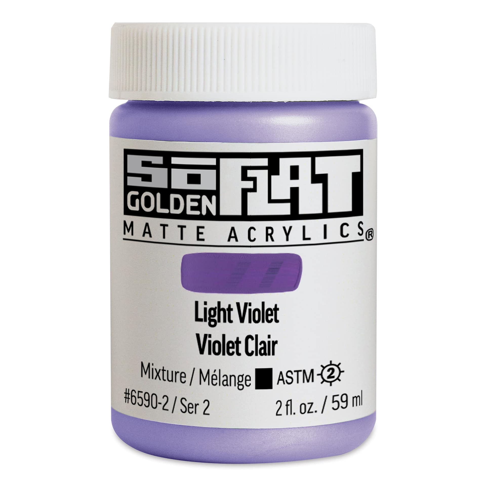 Golden SoFlat Matte Acrylic Paint - Light Violet, 59 ml, Jar