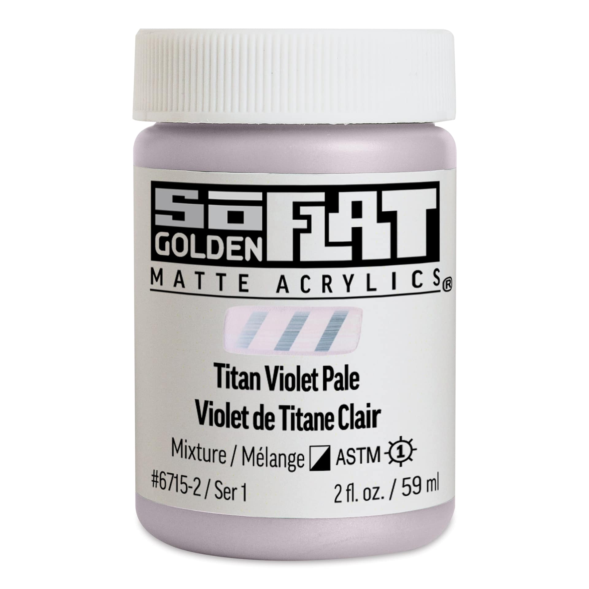 Golden SoFlat Matte Acrylic Paint - Titan Violet Pale, 59 ml, Jar