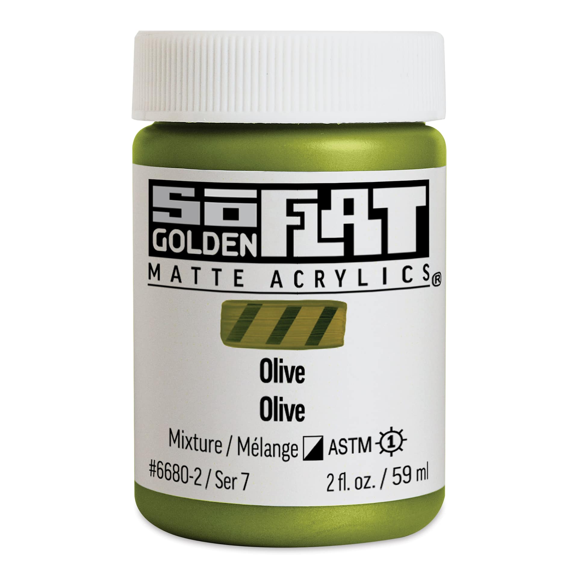 Golden SoFlat Matte Acrylic Paint - Olive, 59 ml, Jar