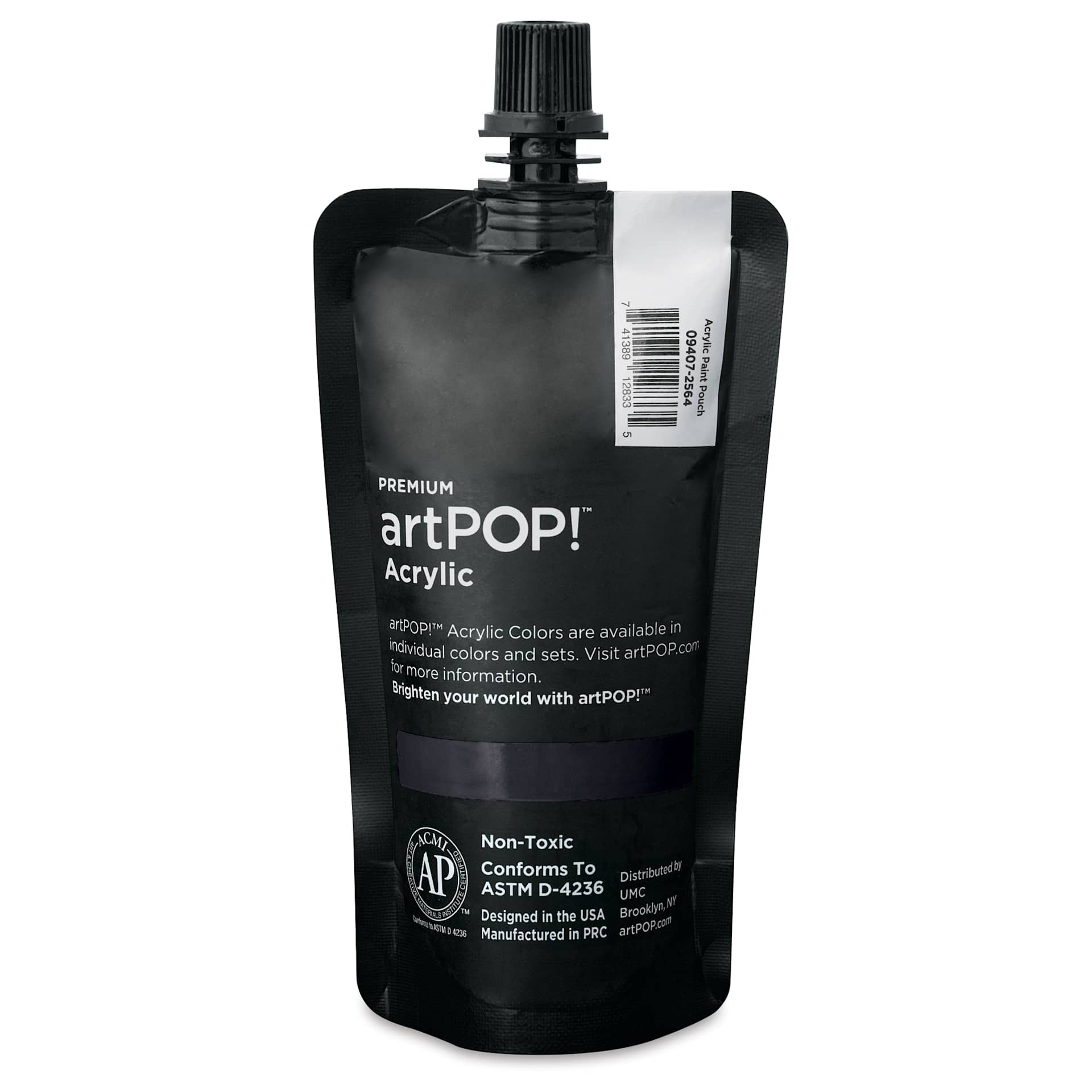 artPOP! Heavy Body Acrylic Paint - Payne's Grey, 120 ml Pouch (Back of pouch)