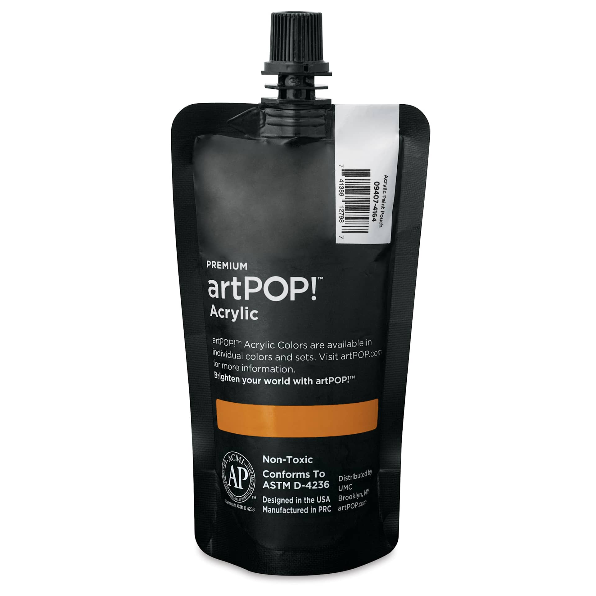 artPOP! Heavy Body Acrylic Paint - Indian Yellow, 120 ml Pouch (Back of pouch)