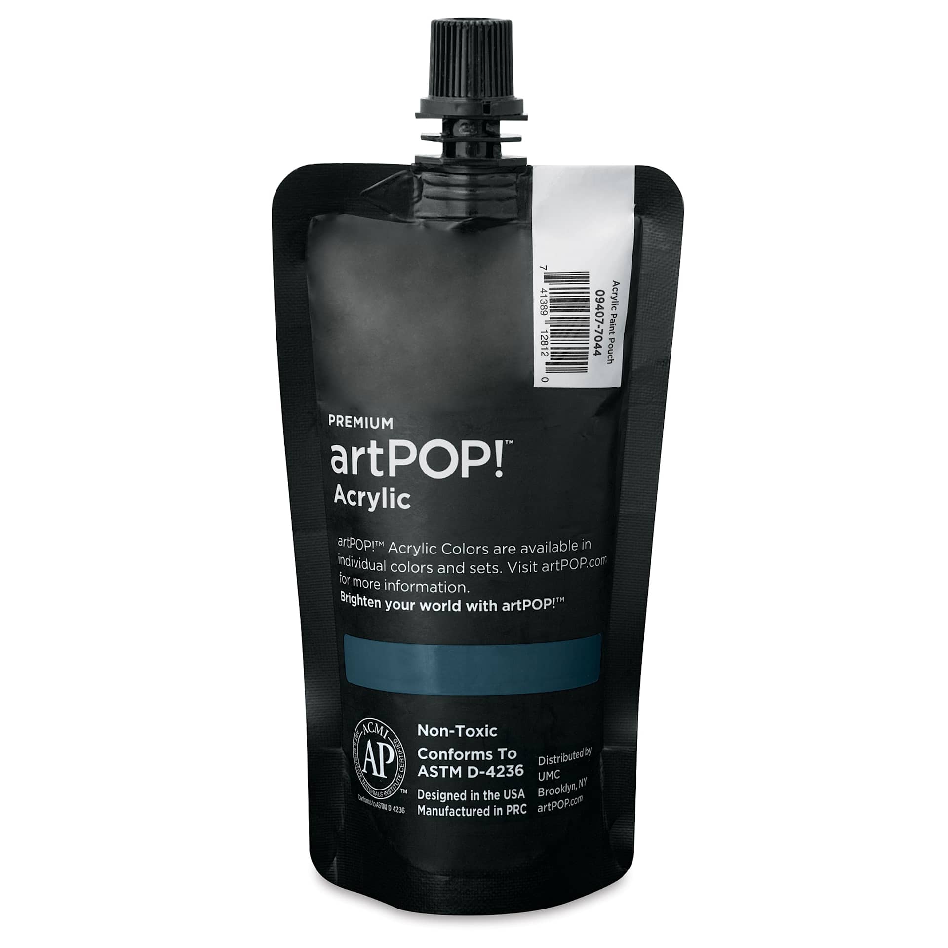 artPOP! Heavy Body Acrylic Paint - Deep Green, 120 ml Pouch (Back of pouch)