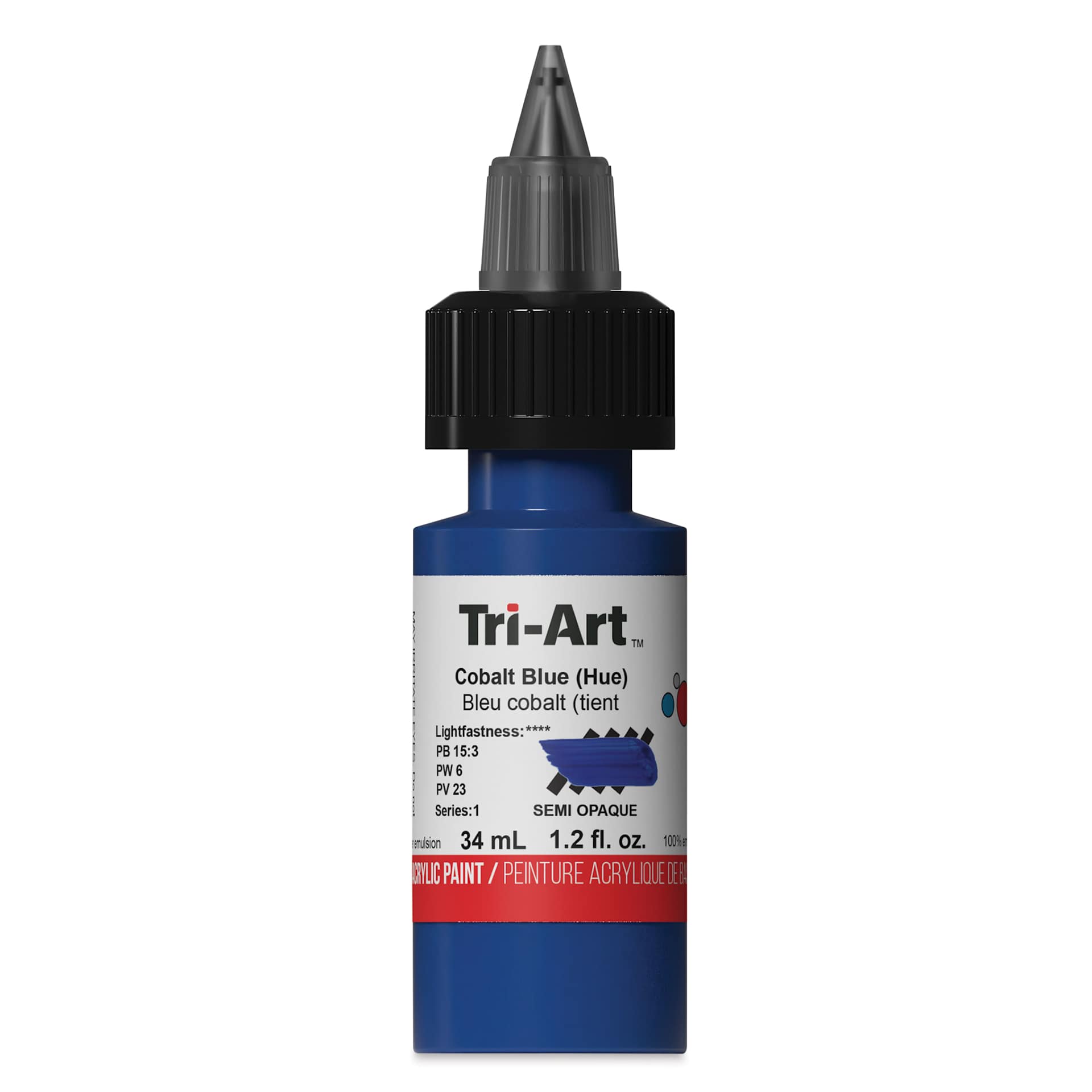 Tri-Art Low-Viscosity Artist Acrylic - Cobalt Blue (Hue), 34 ml Tube
