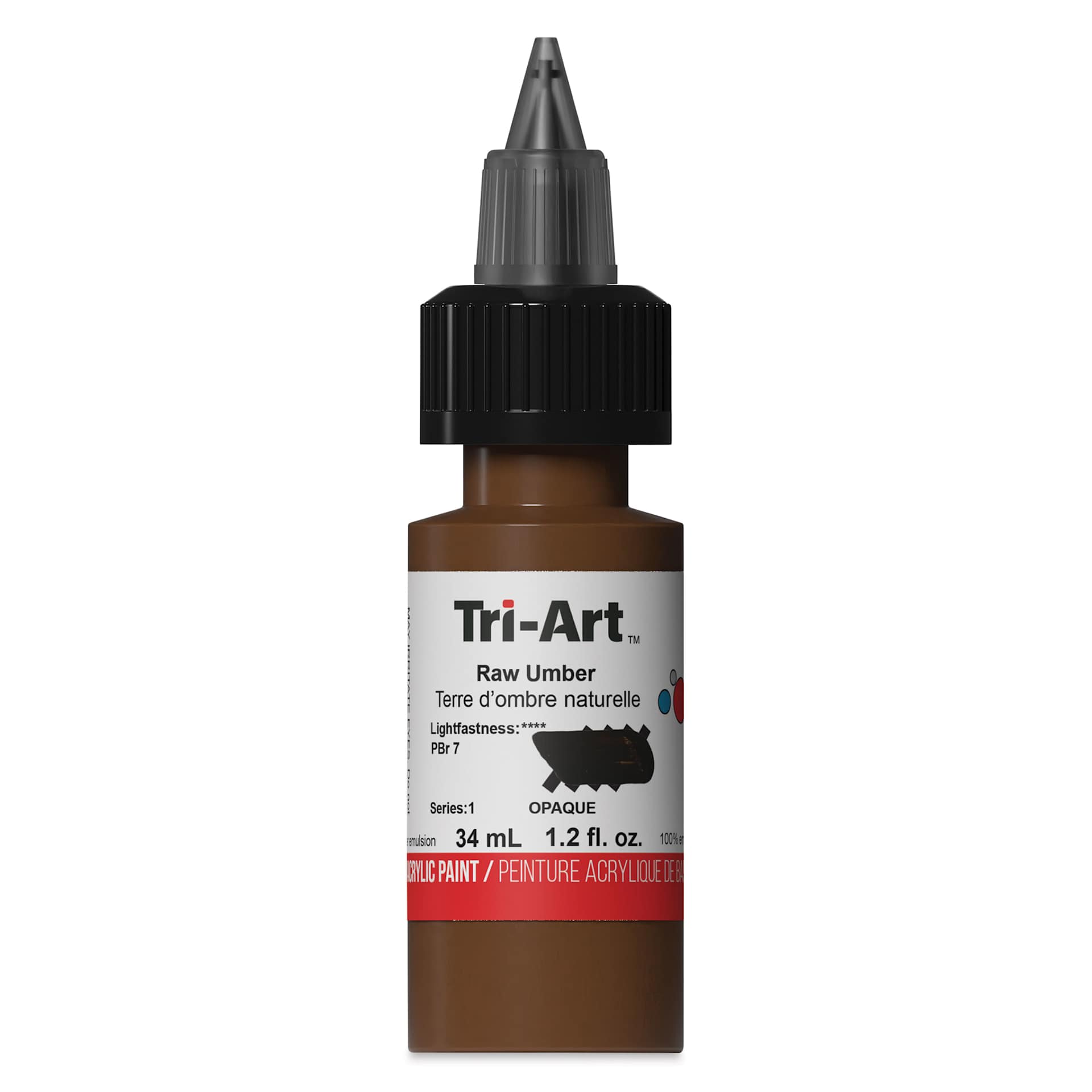 Tri-Art Low-Viscosity Artist Acrylic - Raw Umber, 34 ml Tube