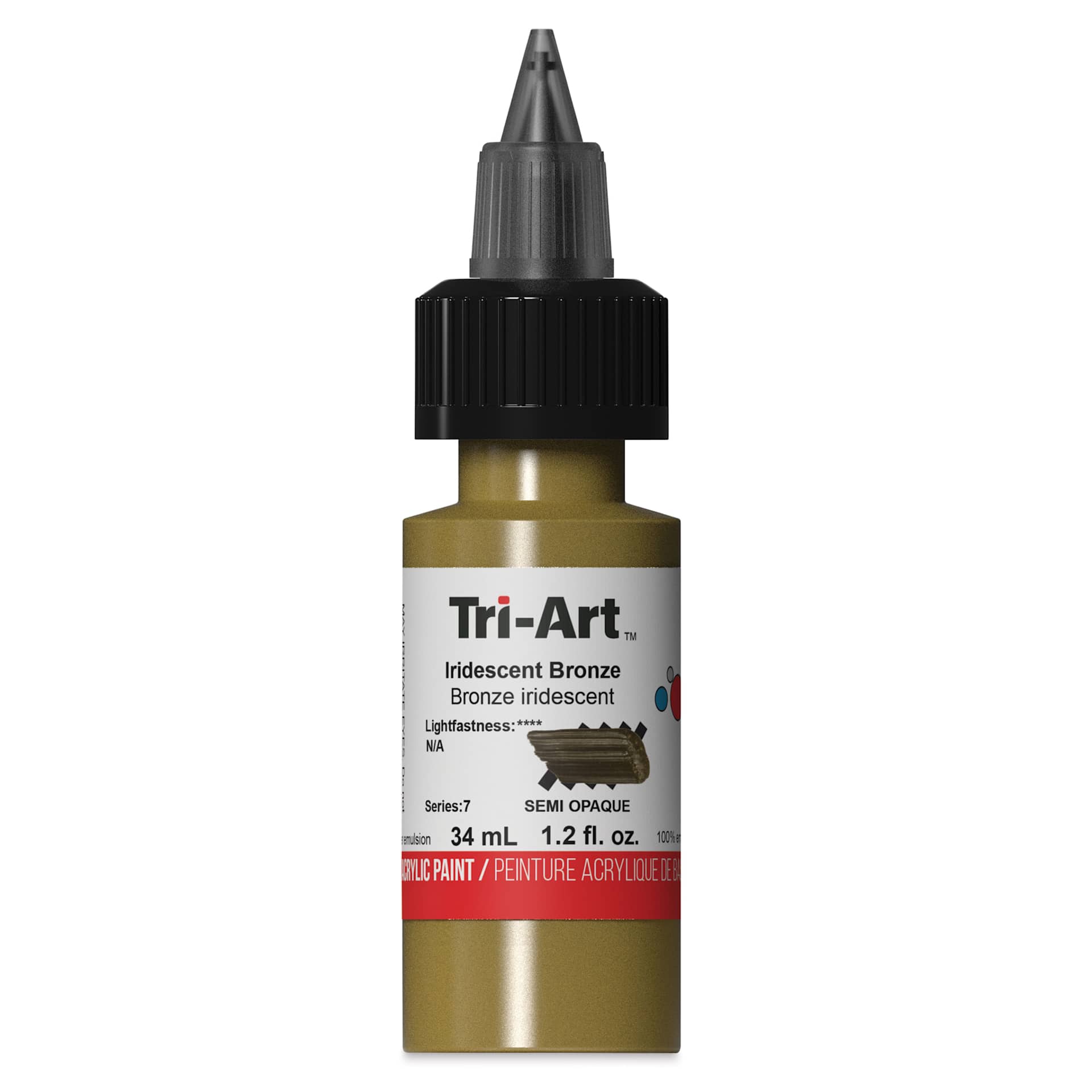 Tri-Art Low-Viscosity Artist Acrylic - Iridescent Bronze, 34 ml Tube