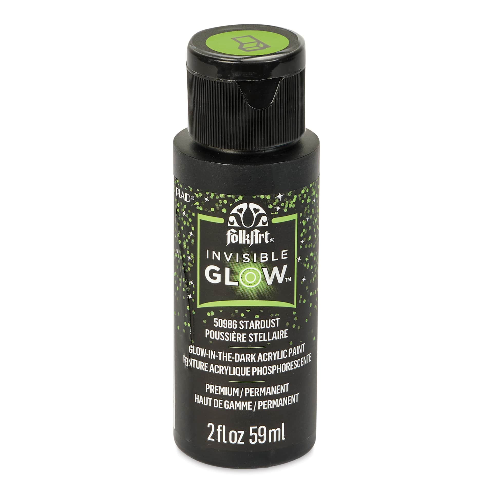 FolkArt Invisible Glow Acrylic Paint - Stardust, 2 oz - front
