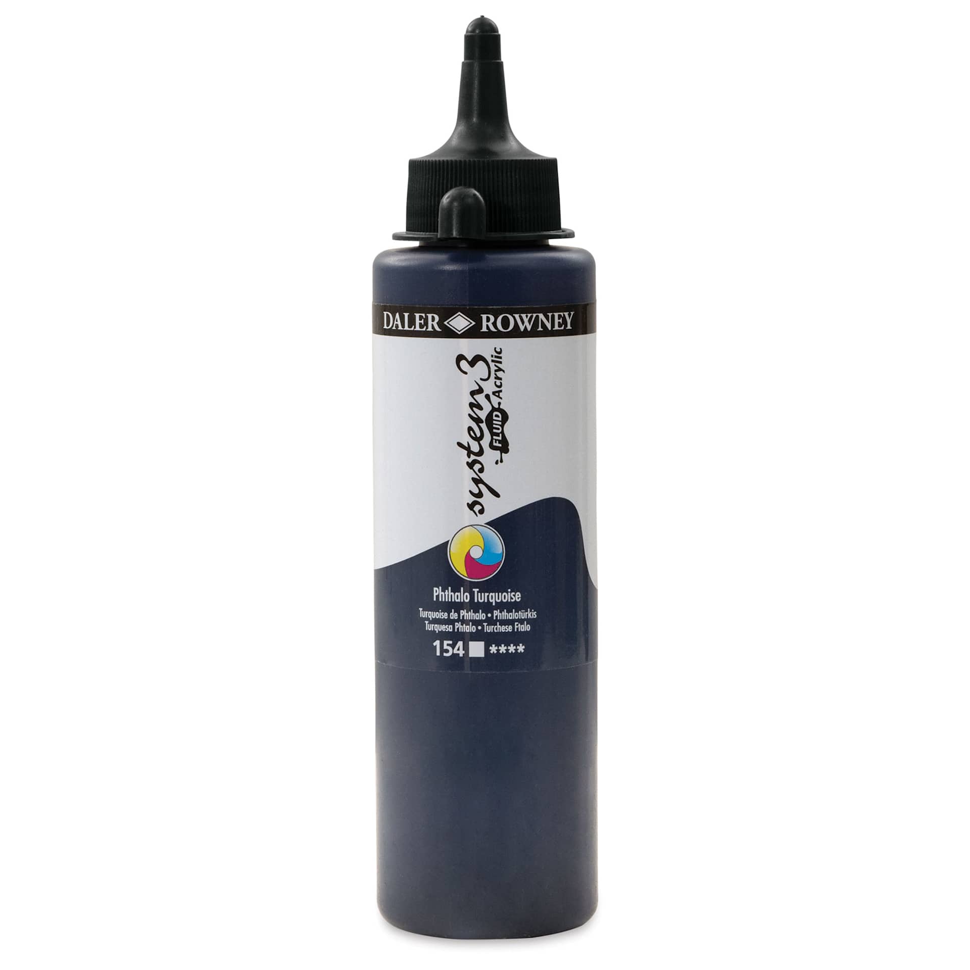 Daler-Rowney System3 Fluid Acrylic - Phthalo Turquoise, 250 ml