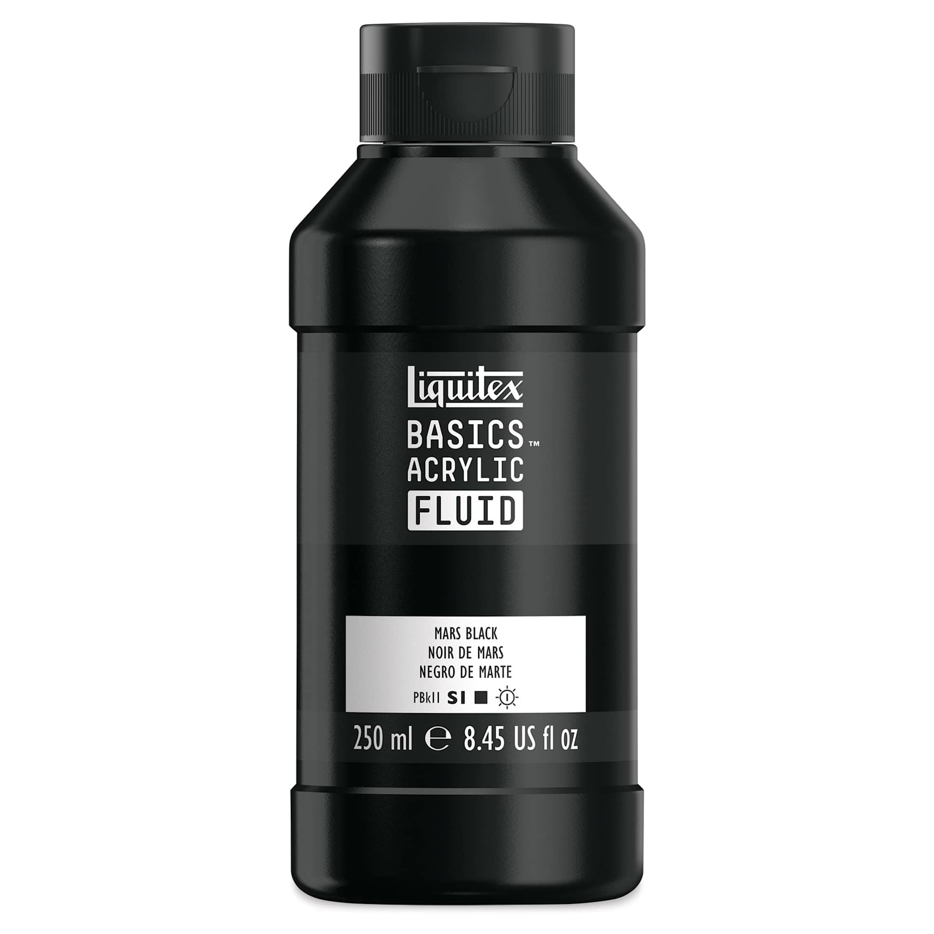 Liquitex Basics Acrylic Fluid Paint - Mars Black, 250 ml