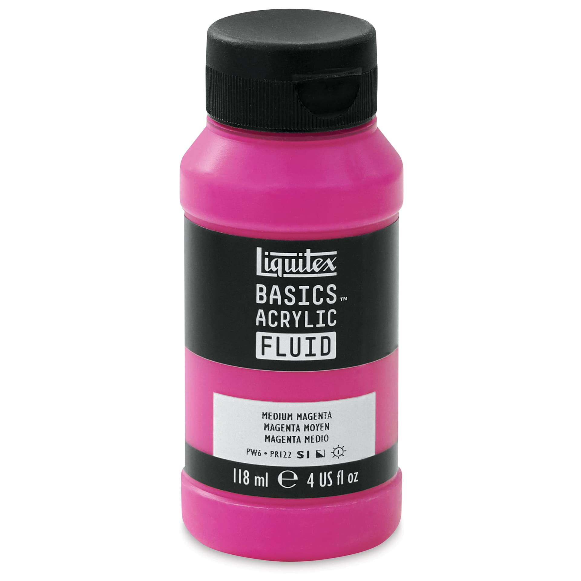 Liquitex Basics Acrylic Fluid Paint - Medium Magenta, 118 ml