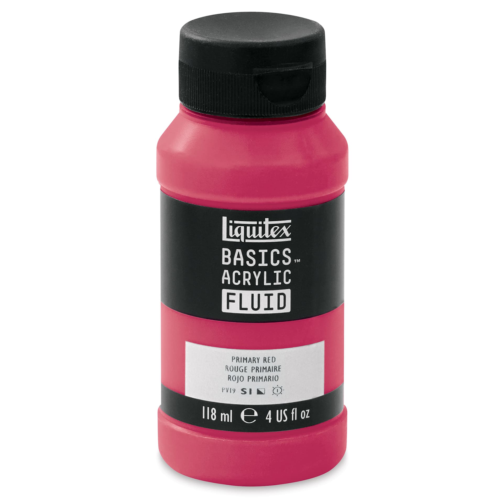 Liquitex Basics Acrylic Fluid Paint - Primary Red, 118 ml