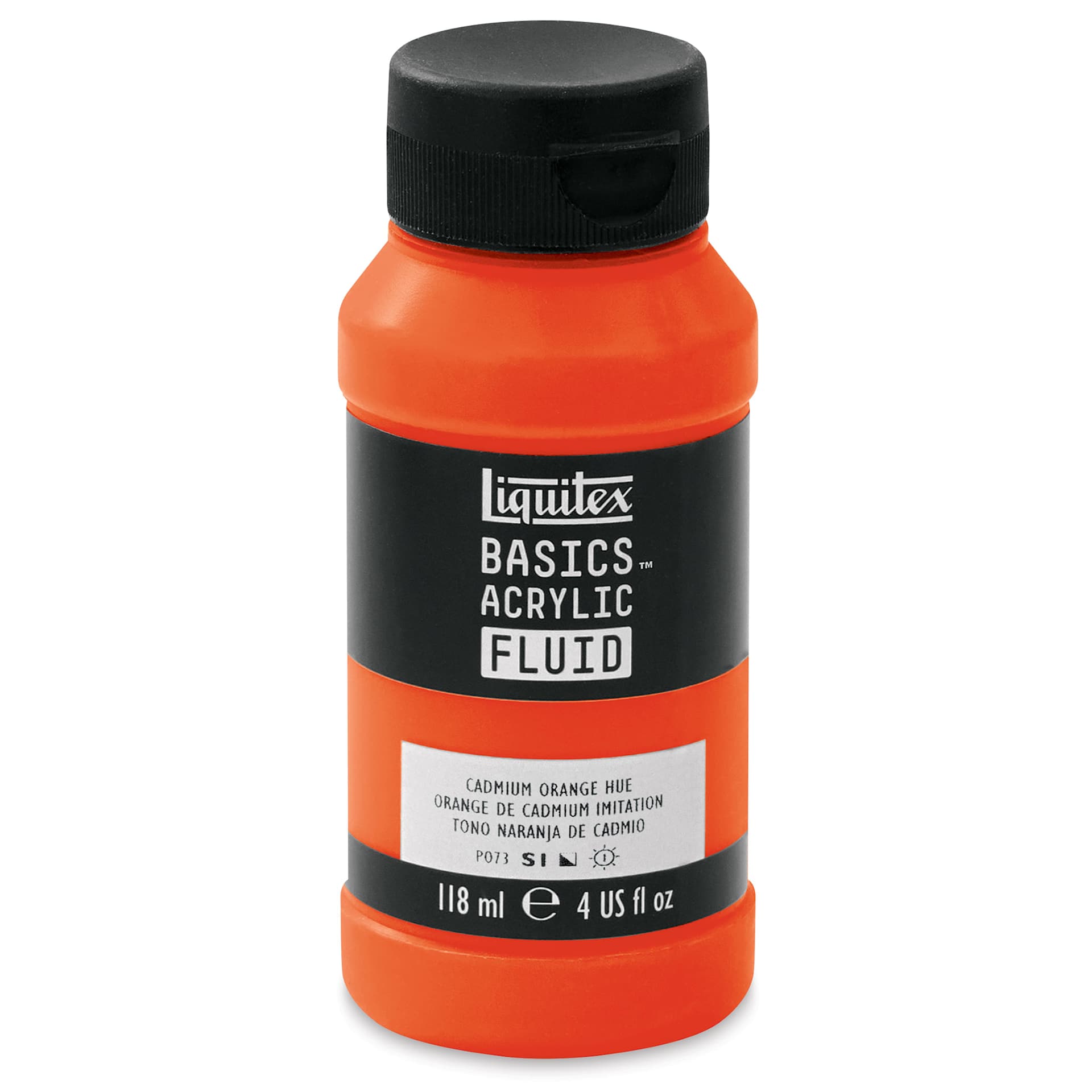 Liquitex Basics Acrylic Fluid Paint - Cadmium Orange Hue, 118 ml