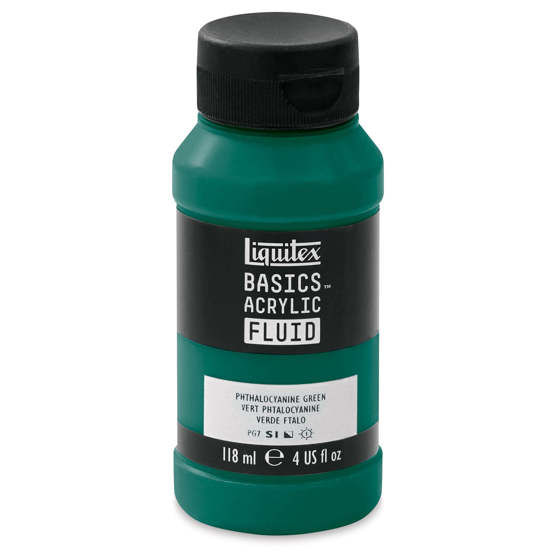 Liquitex Basics Acrylic Fluid Paint - Phthalocyanine Green, 118 ml
