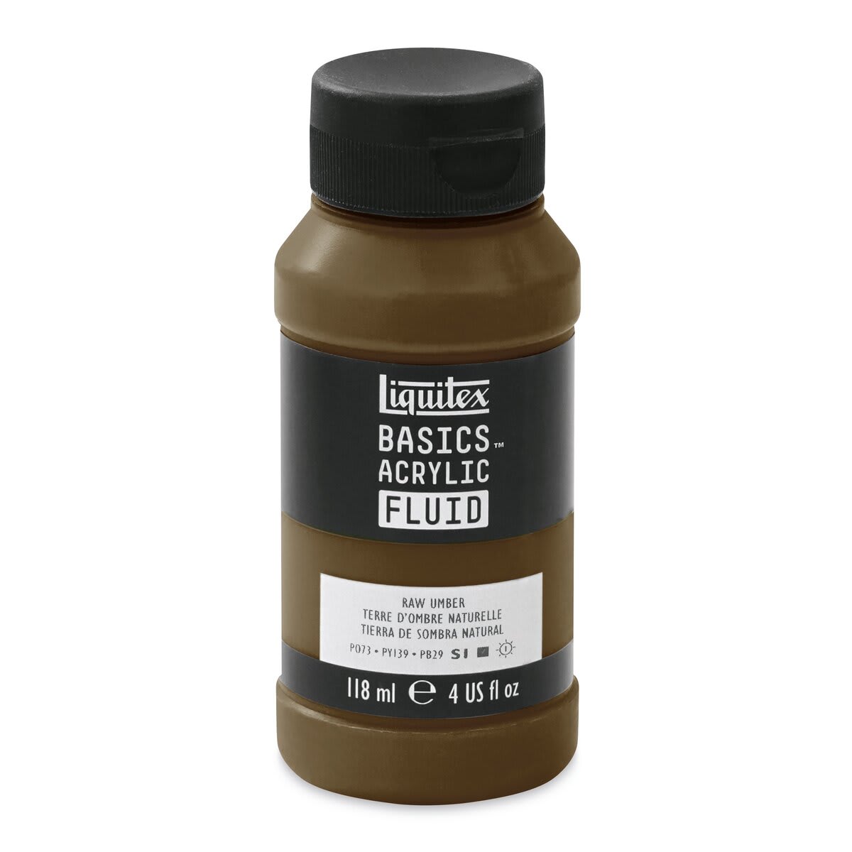 Liquitex Basics Acrylic Fluid Paint - Raw Umber, 118 ml
