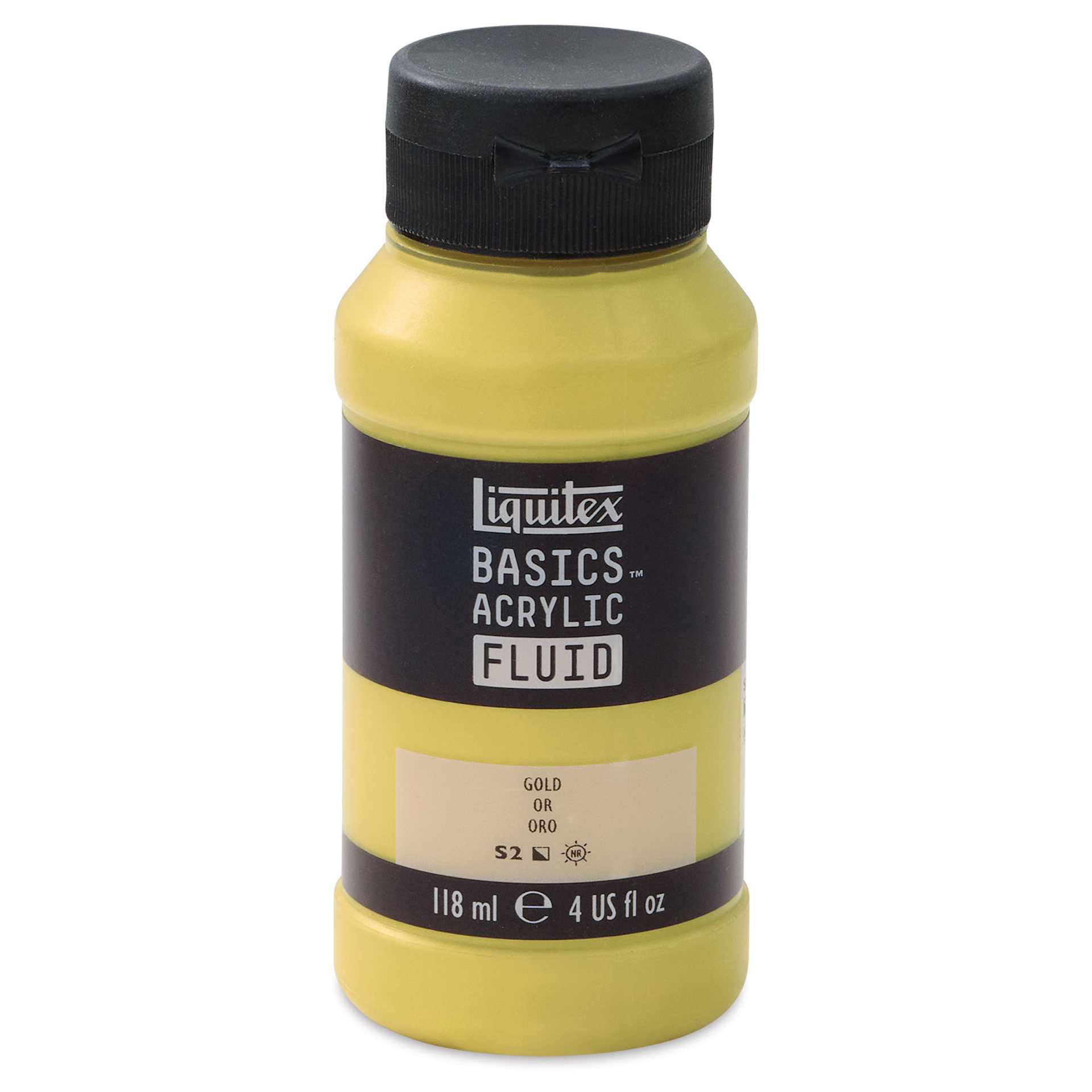 Liquitex Basics Acrylic Fluid Paint - Gold, 118 ml